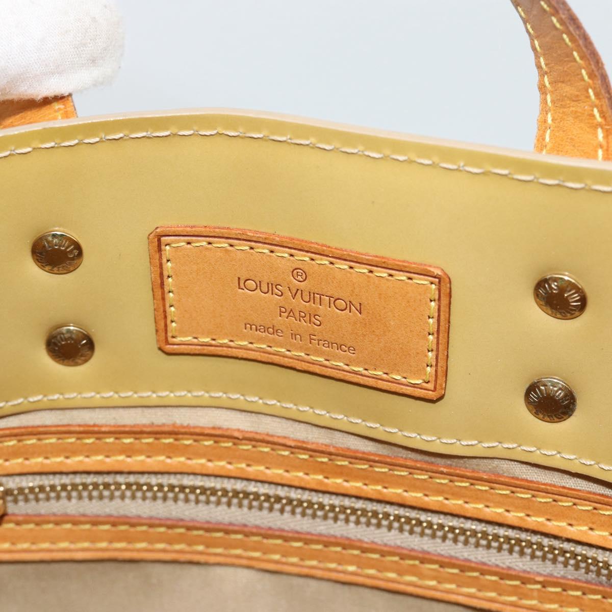 LOUIS VUITTON Monogram Vernis Reade PM Hand Bag Beige M91144 LV Auth ep14840