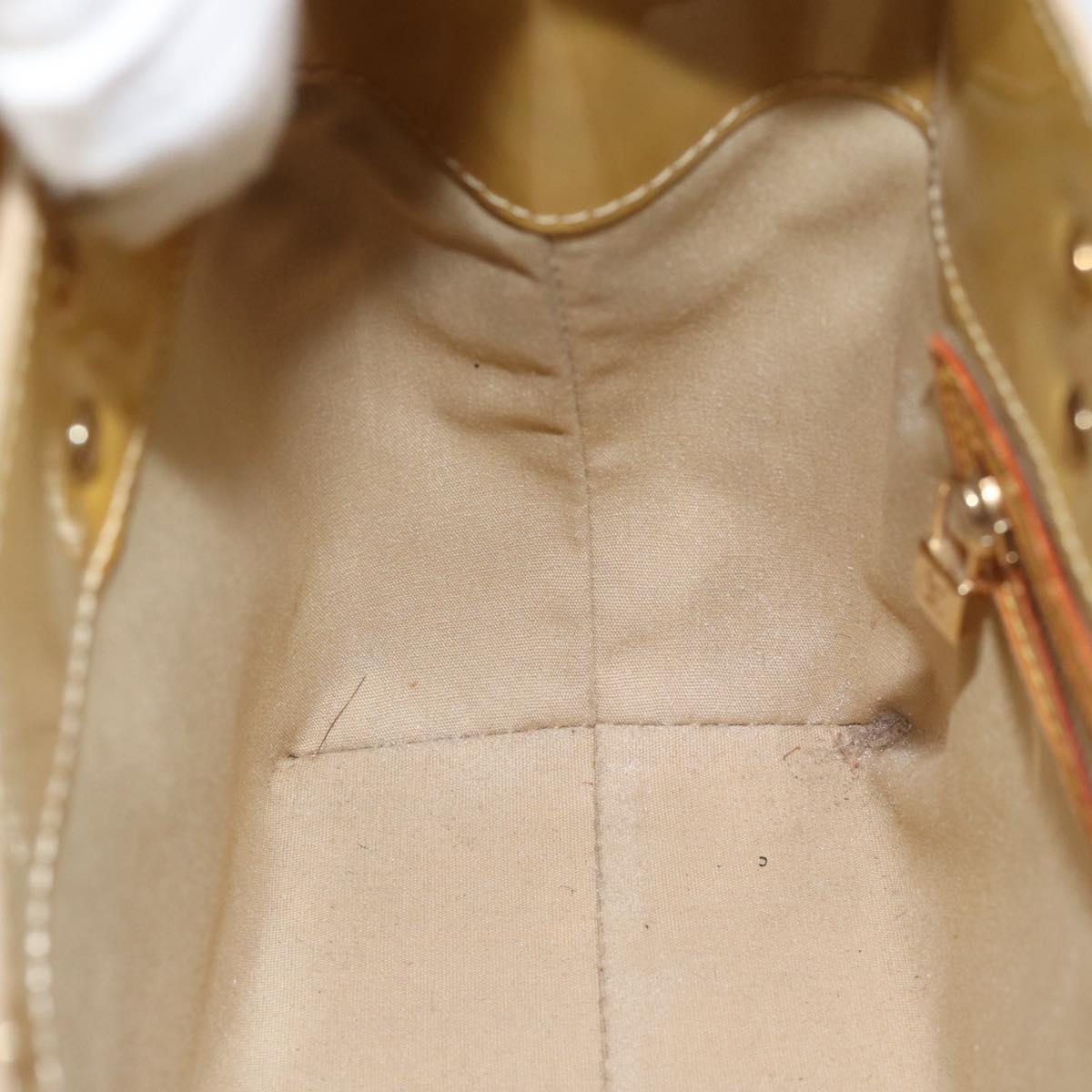 LOUIS VUITTON Monogram Vernis Reade PM Hand Bag Beige M91144 LV Auth ep14840