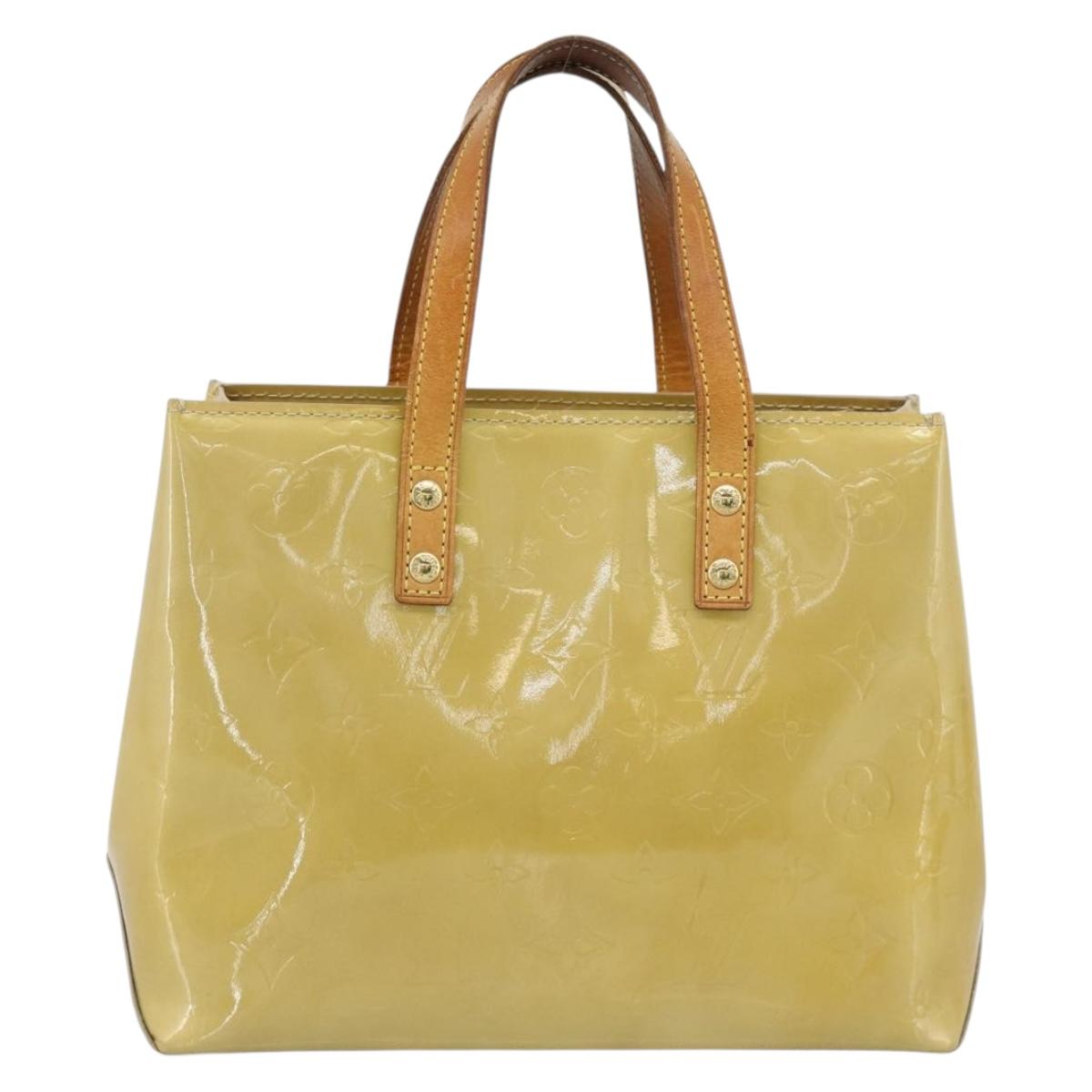 LOUIS VUITTON Monogram Vernis Reade PM Hand Bag Beige M91144 LV Auth ep14840