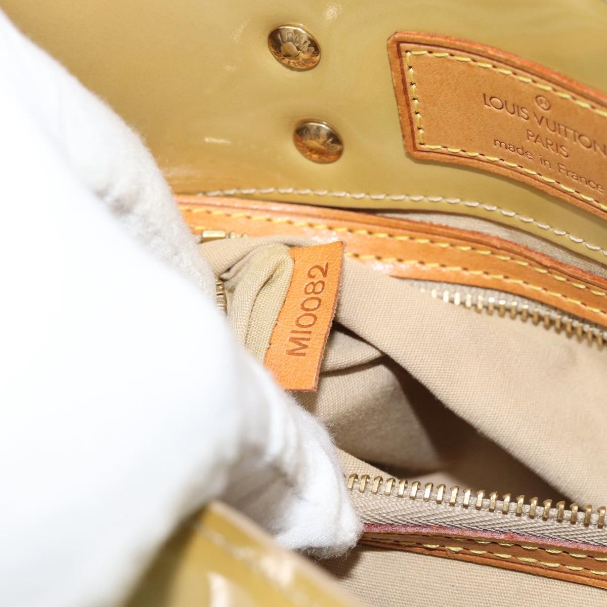LOUIS VUITTON Monogram Vernis Reade PM Hand Bag Beige M91144 LV Auth ep14840