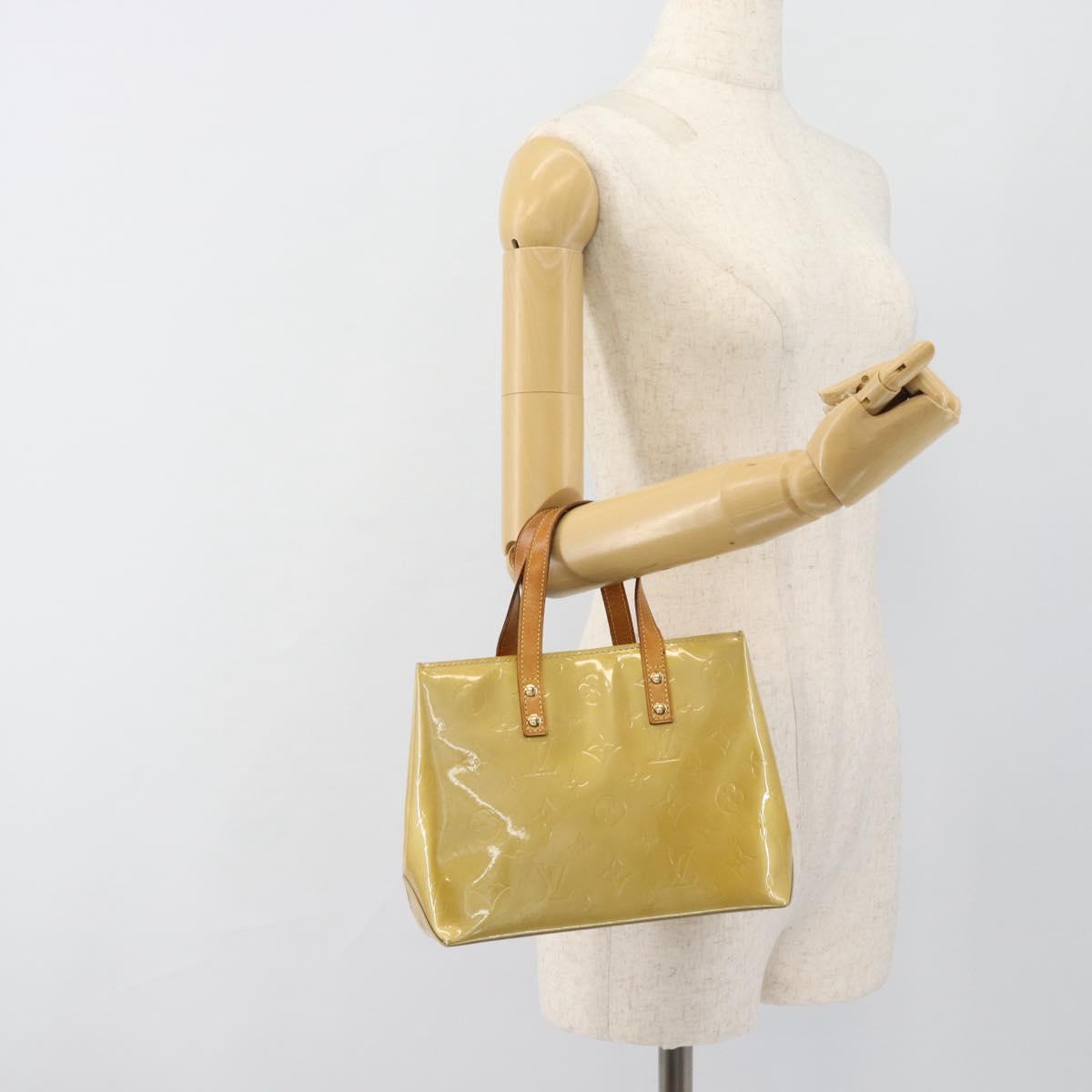 LOUIS VUITTON Monogram Vernis Reade PM Hand Bag Beige M91144 LV Auth ep14840