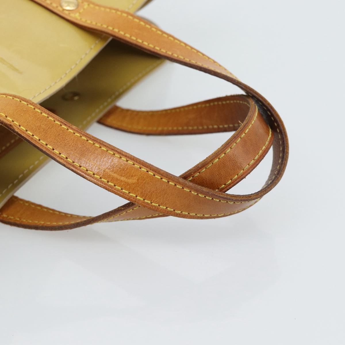 LOUIS VUITTON Monogram Vernis Reade PM Hand Bag Beige M91144 LV Auth ep14840