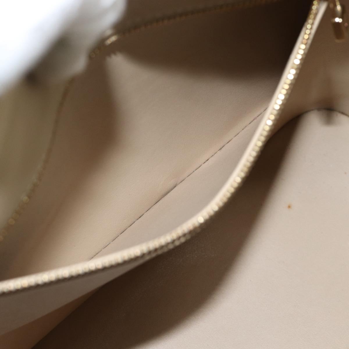 LOUIS VUITTON Monogram Vernis Houston Hand Bag Beige M91004 LV Auth ep14842