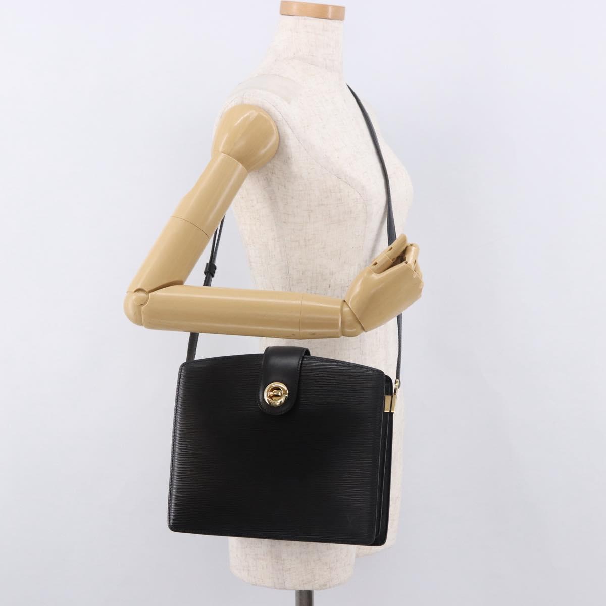 LOUIS VUITTON Epi Capuchin Shoulder Bag Black M52342 LV Auth ep14847