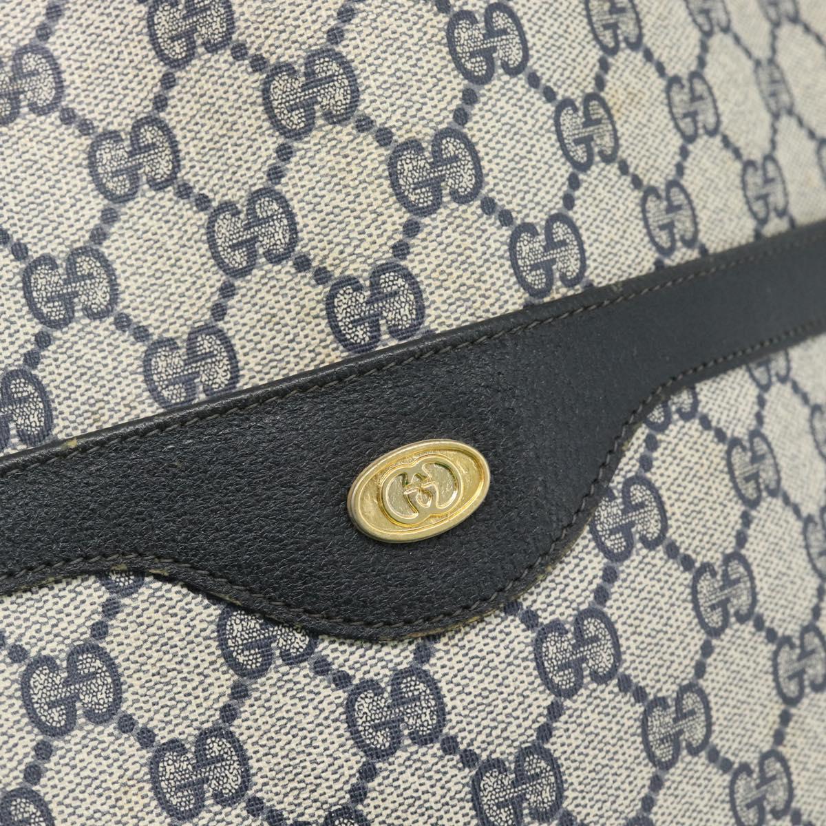 GUCCI GG Supreme Sherry Line Tote Bag PVC Navy Red 39 02 003 Auth ep14848