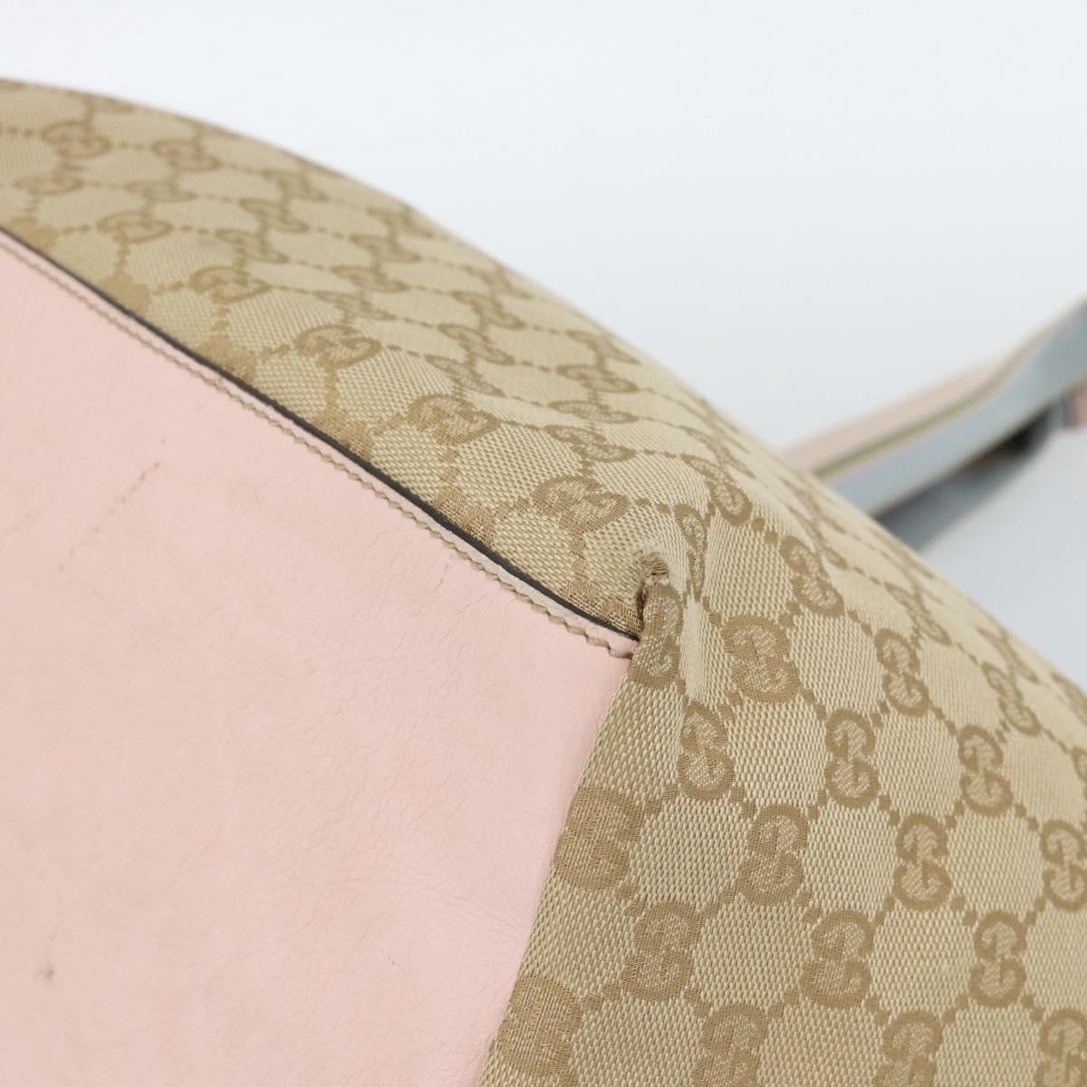 GUCCI GG Canvas Hand Bag Beige Gold 131230 Auth ep14849