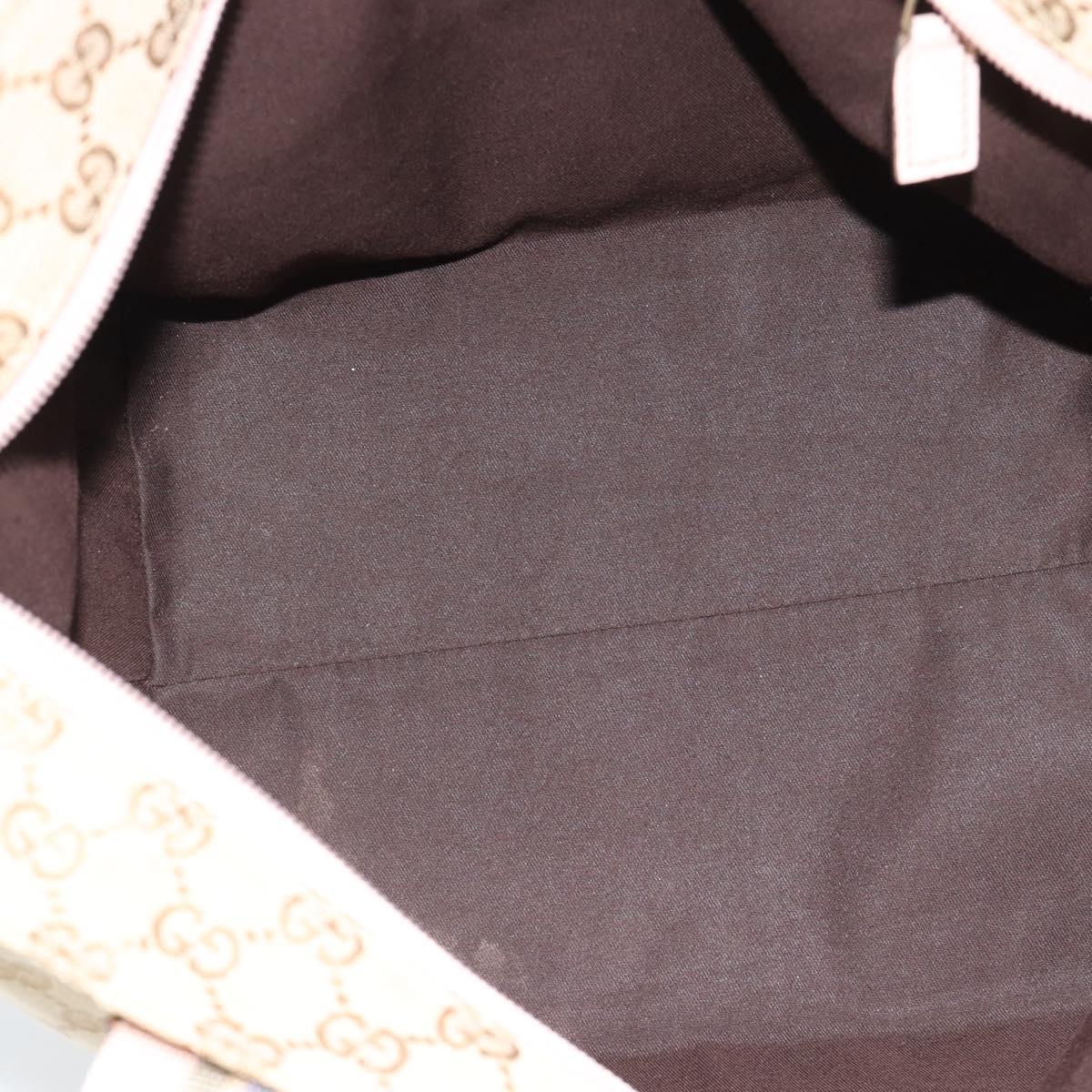 GUCCI GG Canvas Hand Bag Beige Gold 131230 Auth ep14849