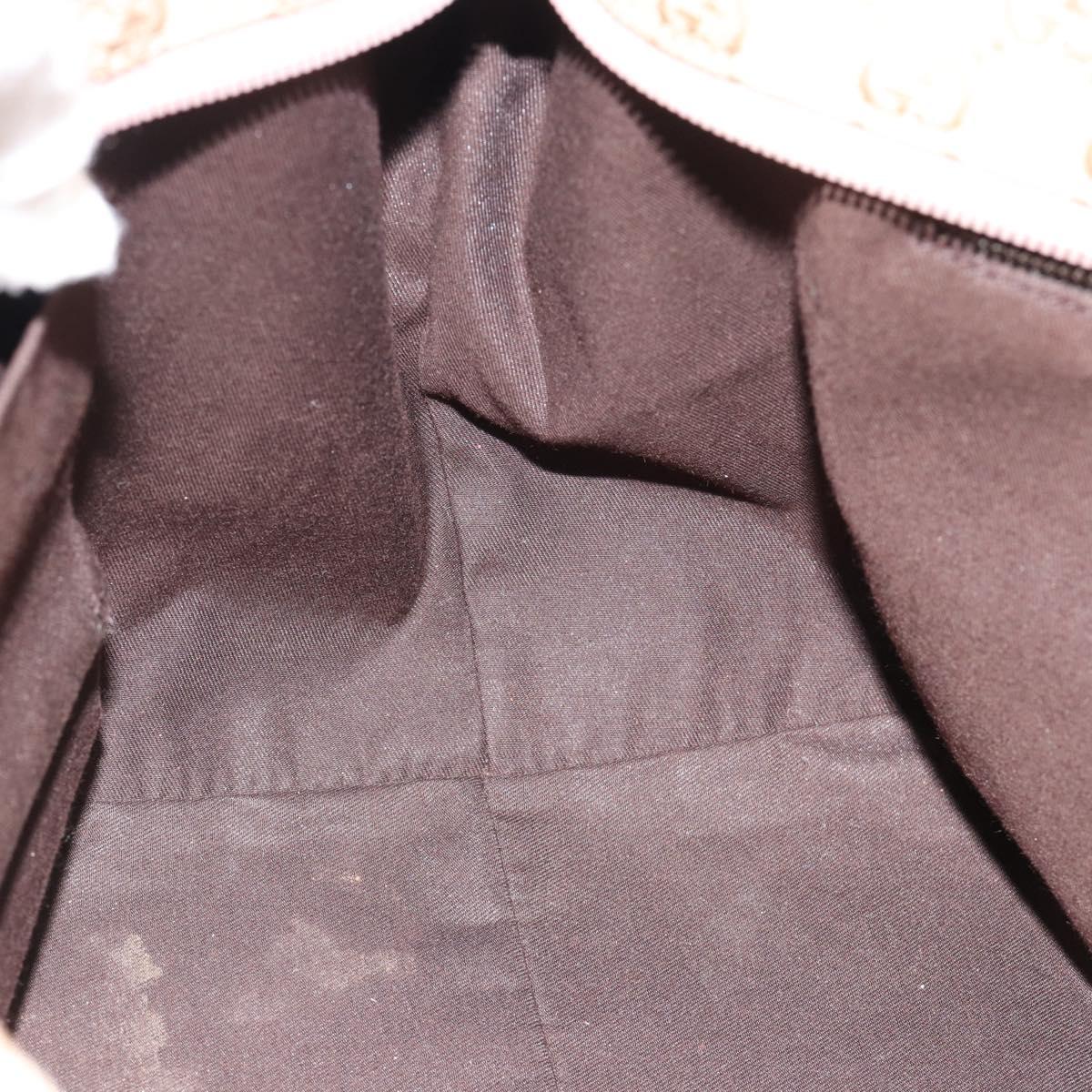 GUCCI GG Canvas Hand Bag Beige Gold 131230 Auth ep14849