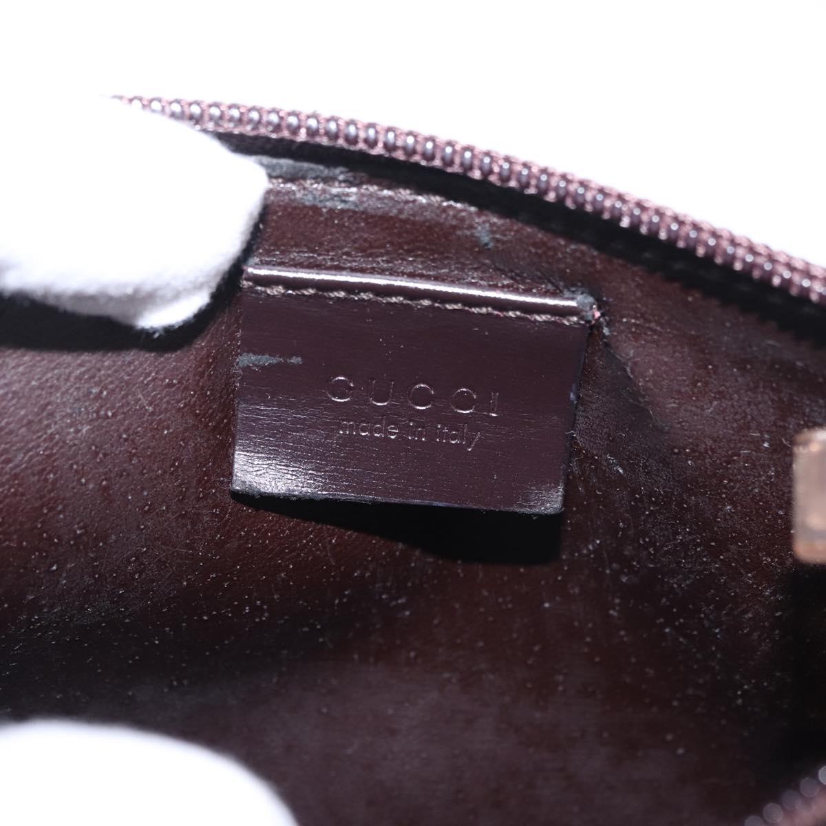 GUCCI Vinyl Hand Bag Vinyl Brown Auth ep14855