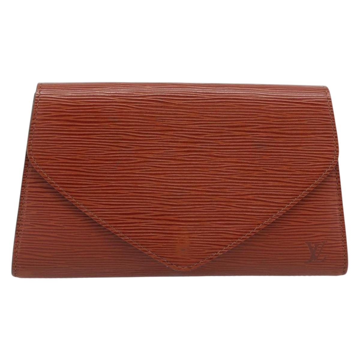 LOUIS VUITTON Epi Art Deco Clutch Bag Brown M52633 LV Auth ep14856
