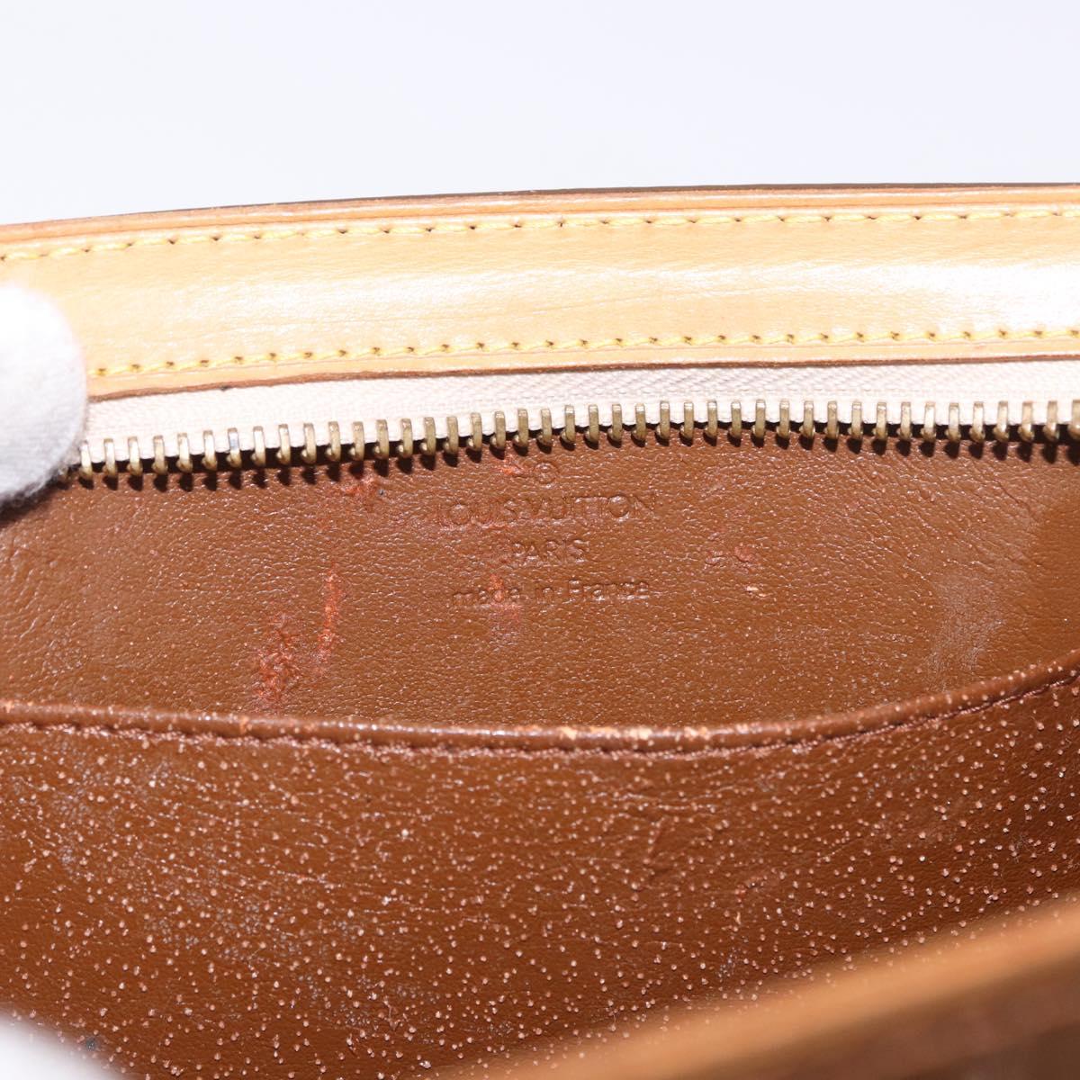 LOUIS VUITTON Monogram Vernis Mini Forsythe Hand Bag Bronze M91120 Auth ep14859