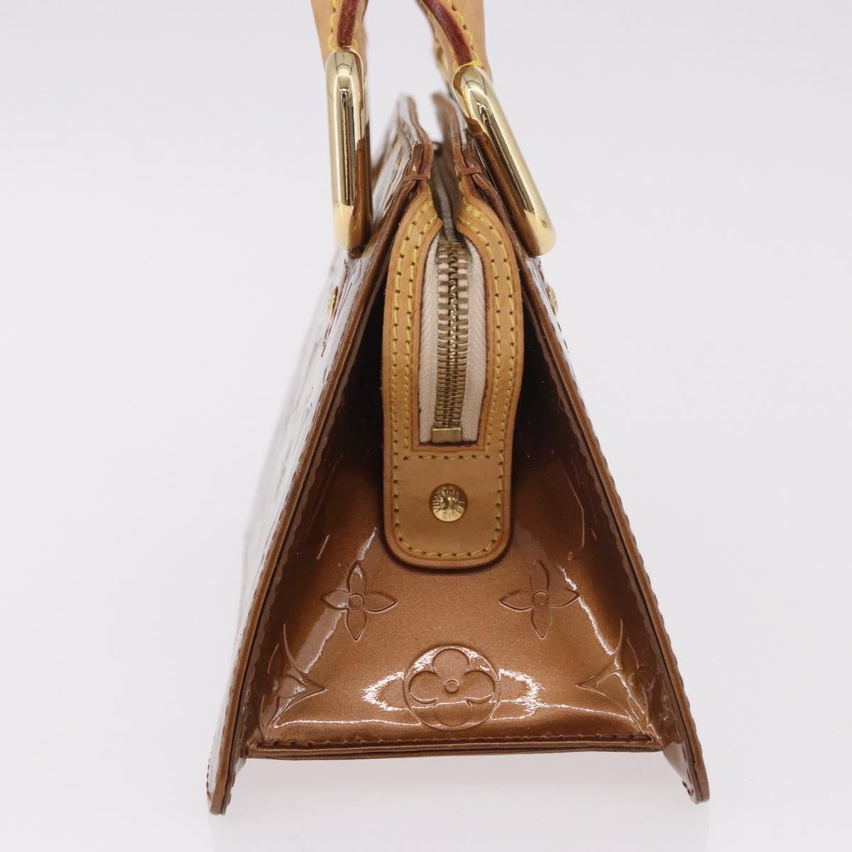 LOUIS VUITTON Monogram Vernis Mini Forsythe Hand Bag Bronze M91120 Auth ep14859