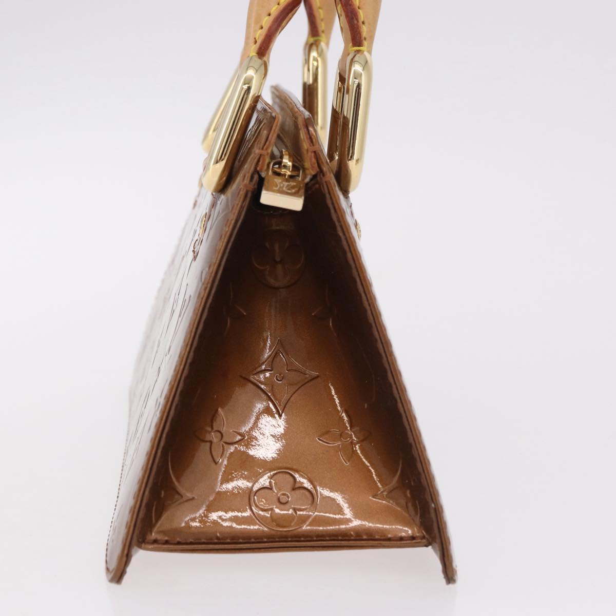 LOUIS VUITTON Monogram Vernis Mini Forsythe Hand Bag Bronze M91120 Auth ep14859