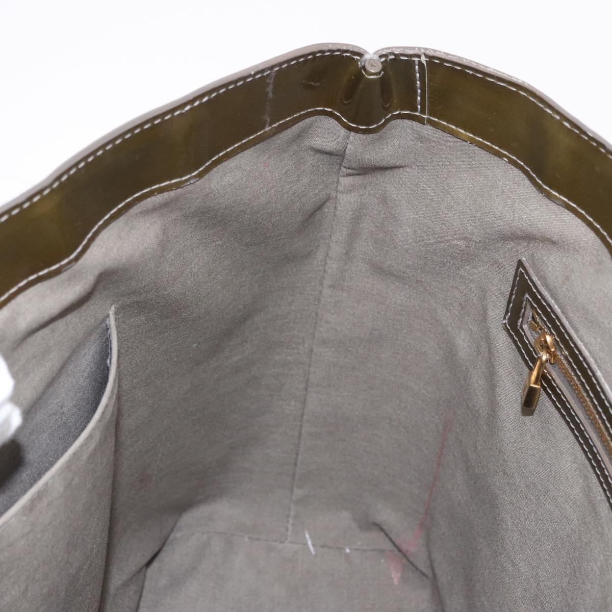 LOUIS VUITTON Monogram Vernis Wilshire GM Tote Bag Gris Art Deco LV Auth ep14862