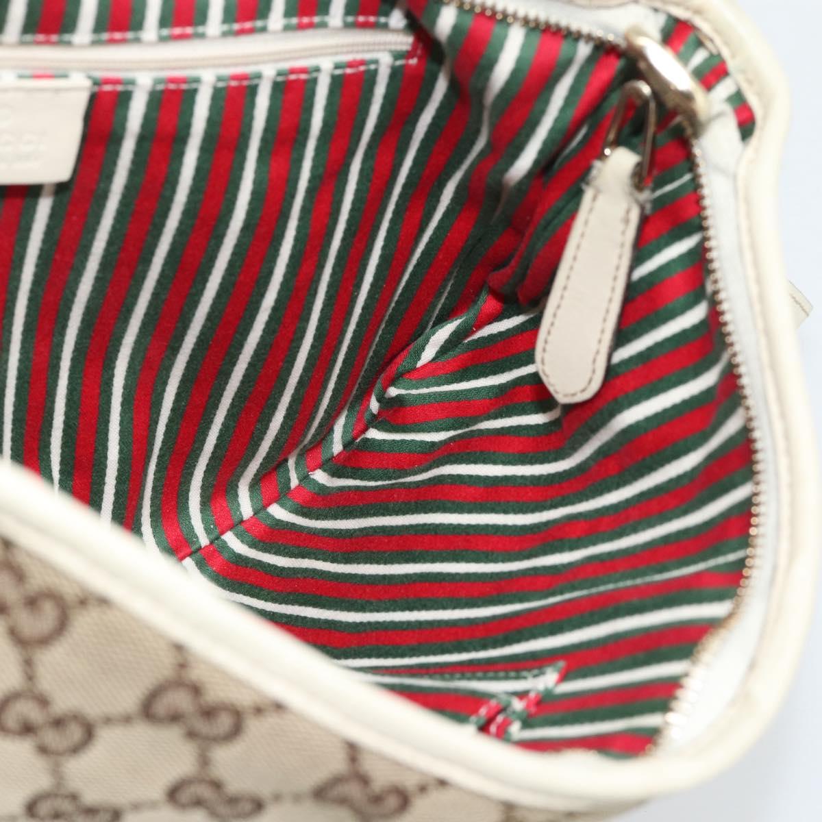 GUCCI GG Canvas Newbrit Shoulder Bag Beige Gold 169998 Auth ep14864
