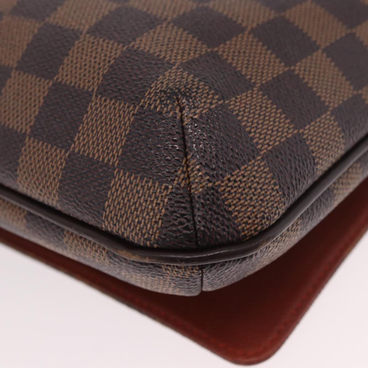LOUIS VUITTON Damier Ebene Musette Tango Shoulder Bag N51301 LV Auth ep14865
