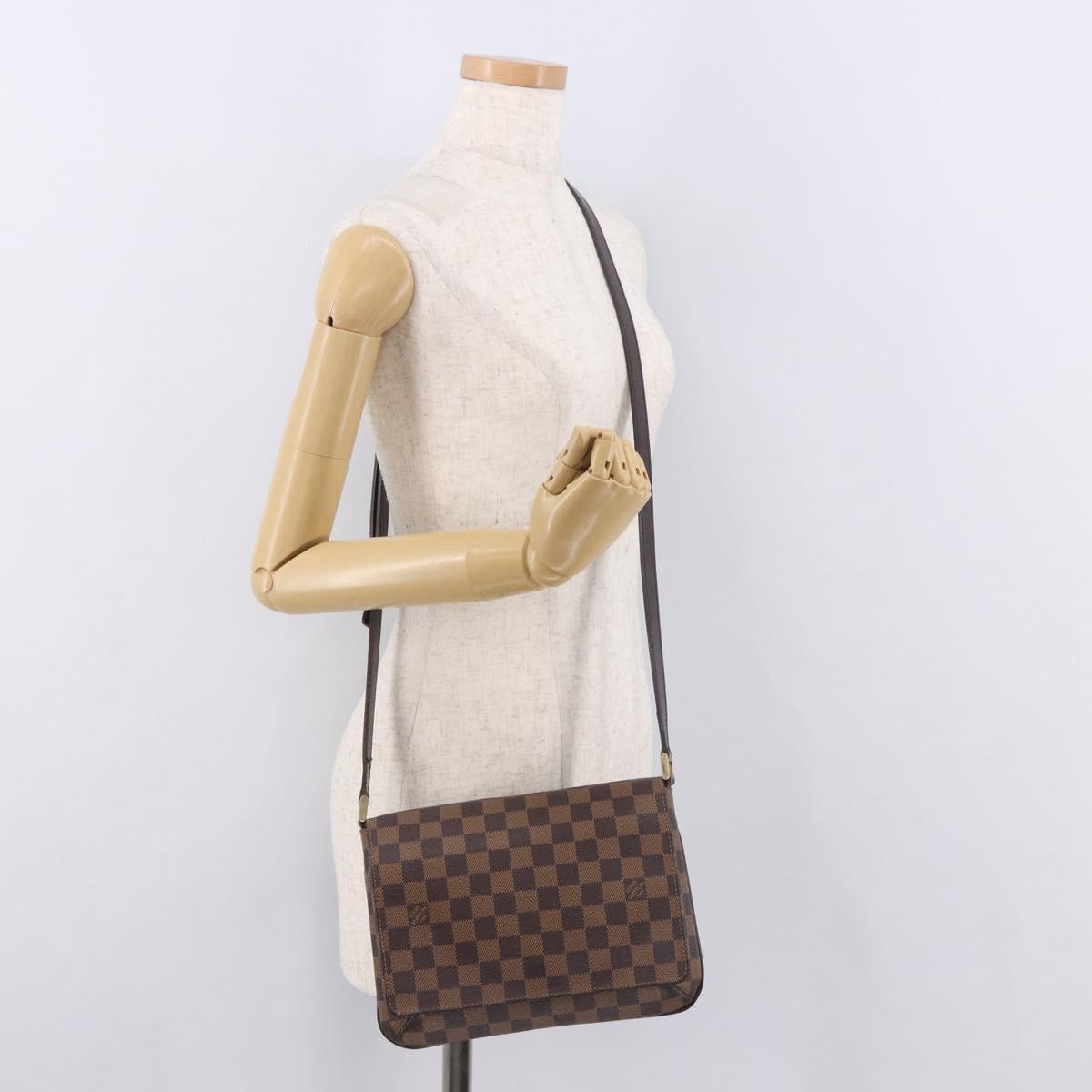 LOUIS VUITTON Damier Ebene Musette Tango Shoulder Bag N51301 LV Auth ep14865