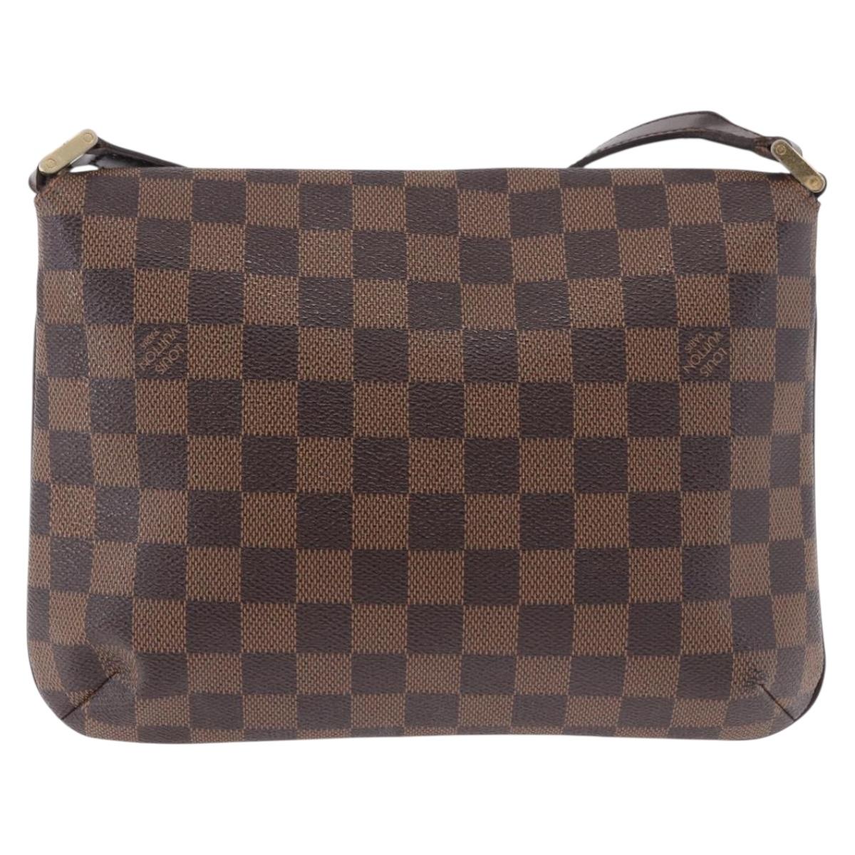 LOUIS VUITTON Damier Ebene Musette Tango Shoulder Bag N51301 LV Auth ep14865