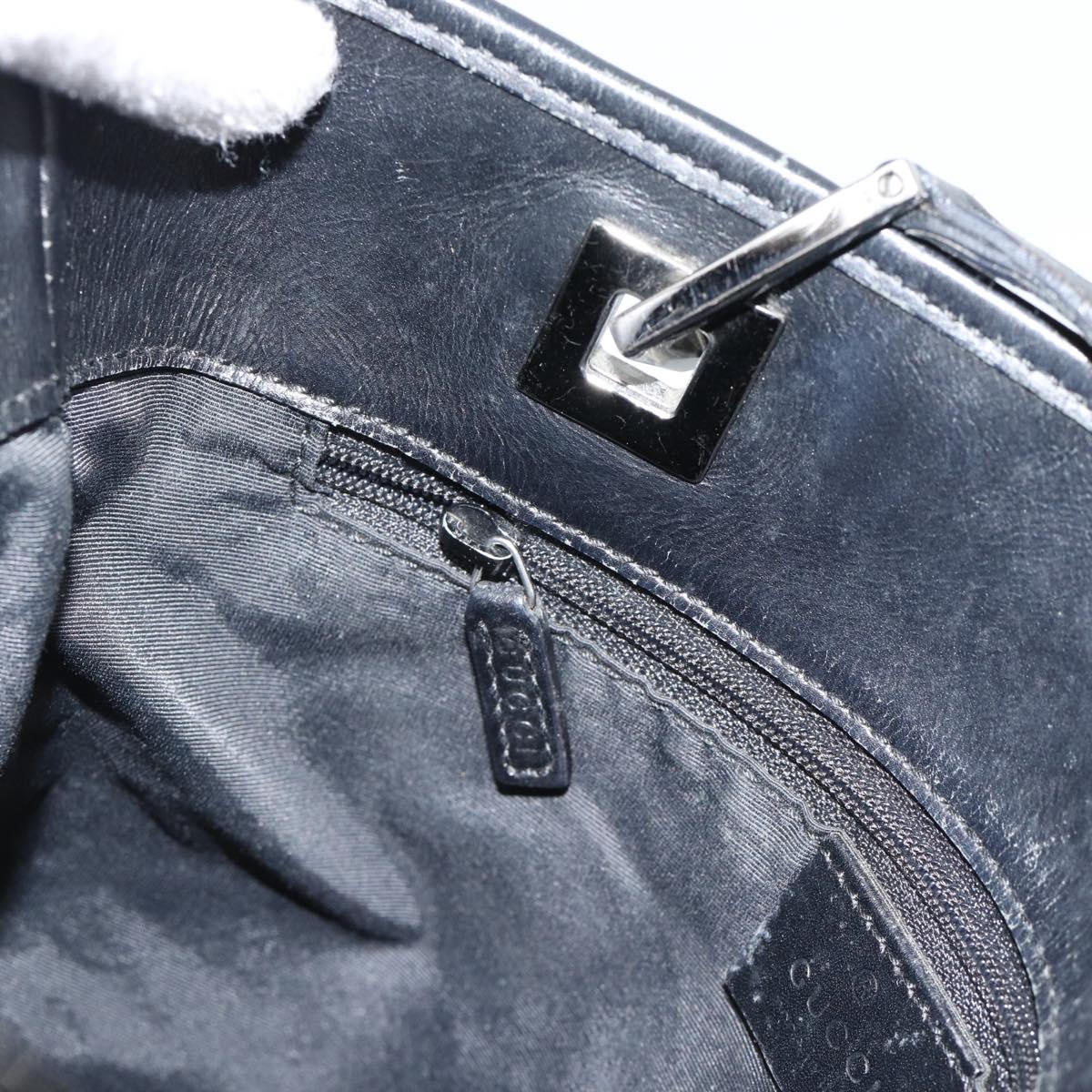 GUCCI GG Canvas Tote Bag Black Silver 31244 Auth ep14868