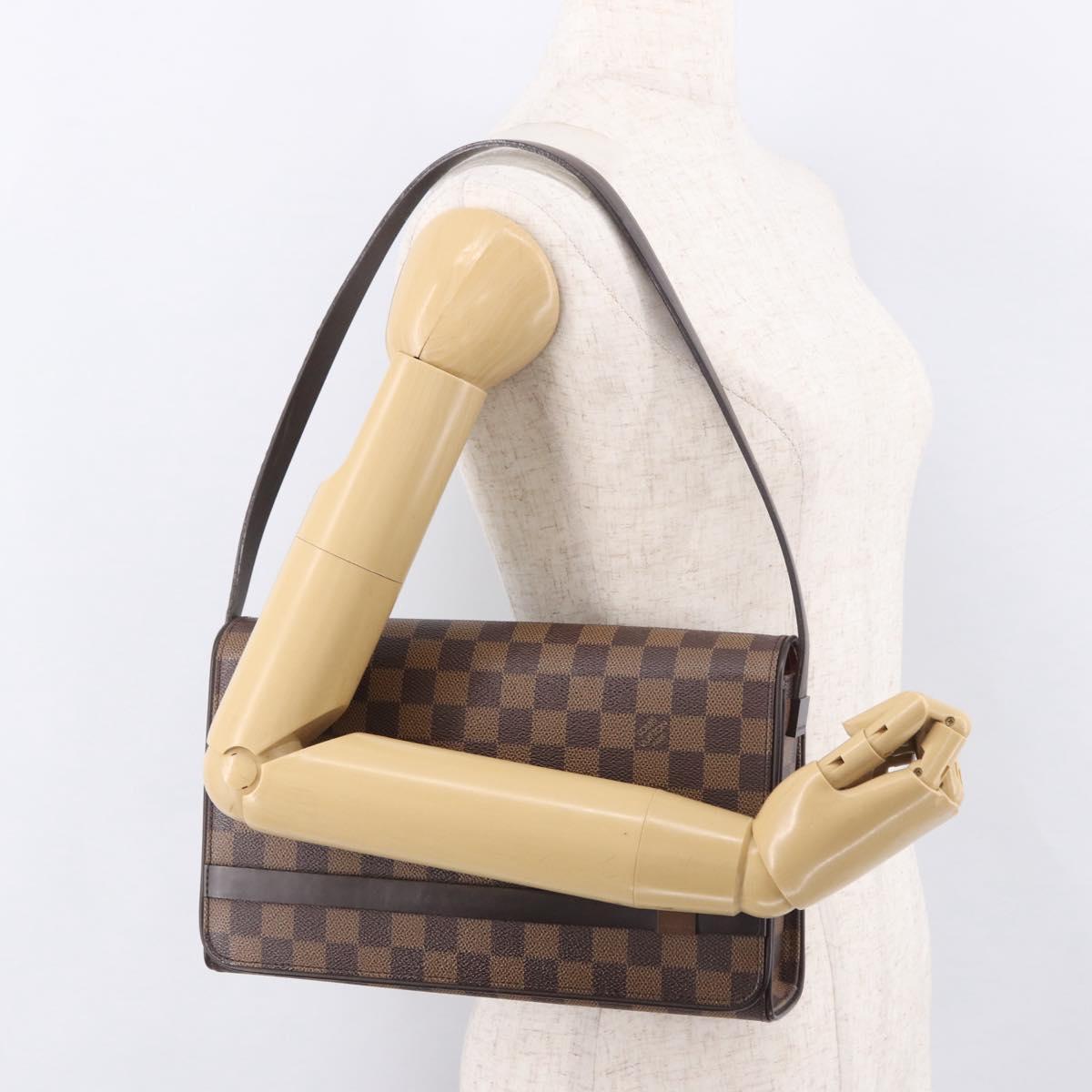 LOUIS VUITTON Damier Ebene Tribeca Ron Shoulder Bag N51160 LV Auth ep14870V