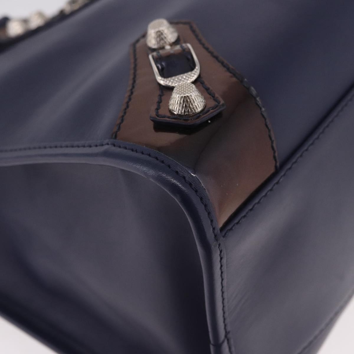 BALENCIAGA The Giant City Bag Leather Outlet 2way Navy 281770 Auth ep14879SAM