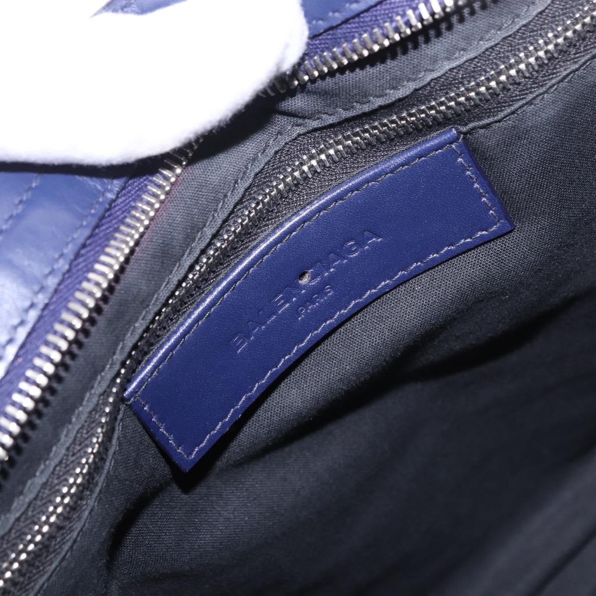 BALENCIAGA The Giant City Bag Leather Outlet 2way Navy 281770 Auth ep14879SAM