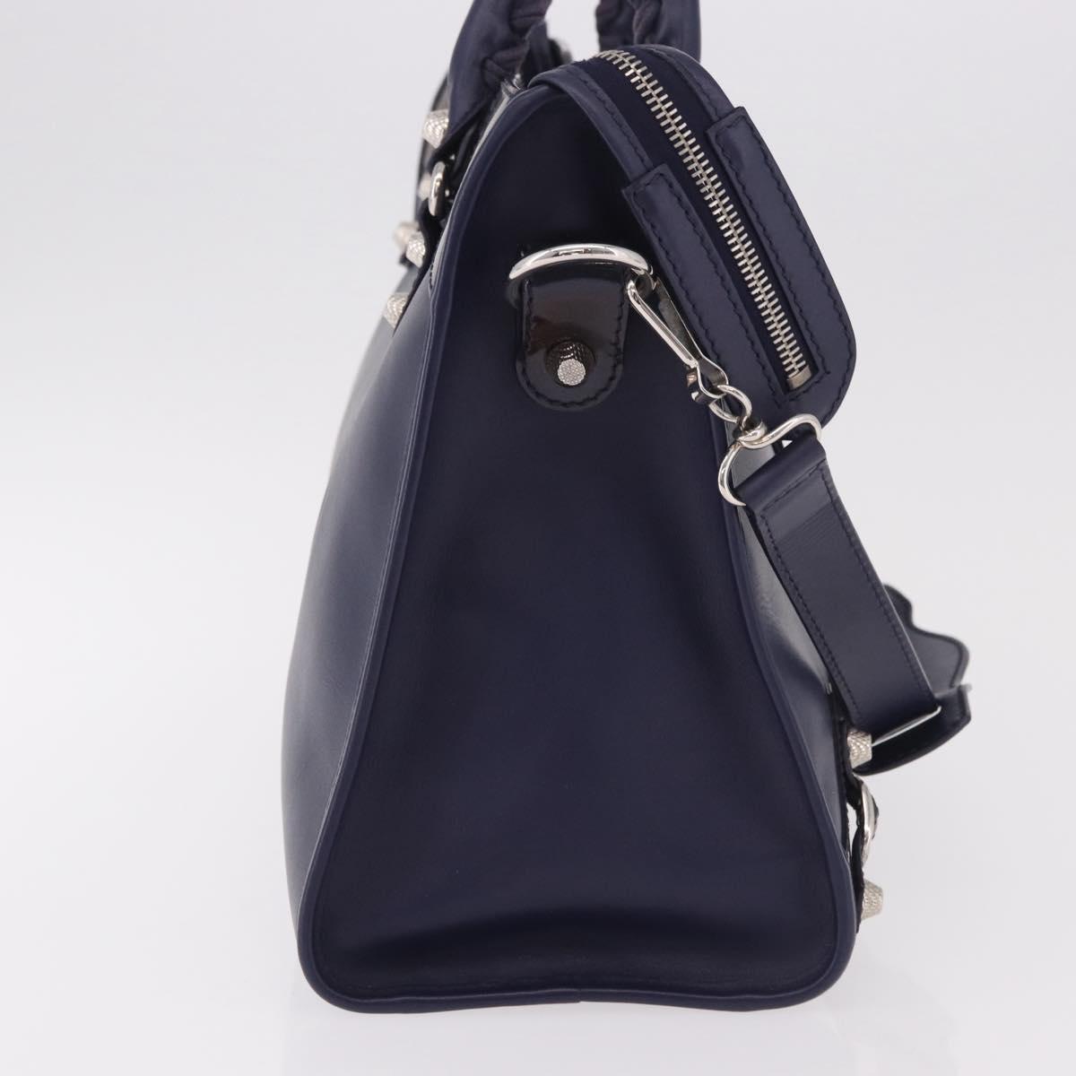 BALENCIAGA The Giant City Bag Leather Outlet 2way Navy 281770 Auth ep14879SAM