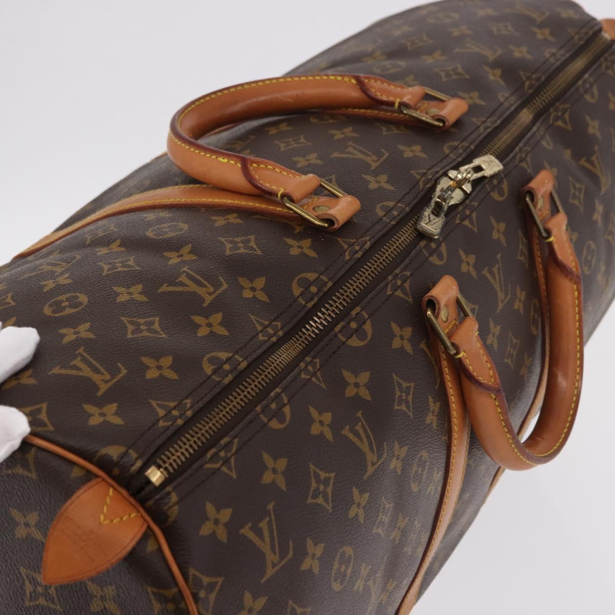 LOUIS VUITTON Monogram Keepall 55 Boston Bag M41424 LV Auth ep14882