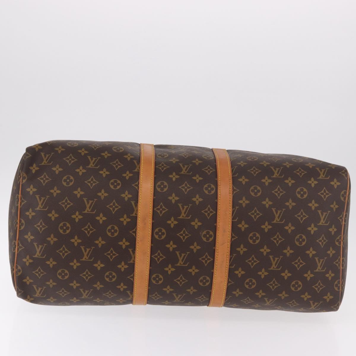 LOUIS VUITTON Monogram Keepall 55 Boston Bag M41424 LV Auth ep14882