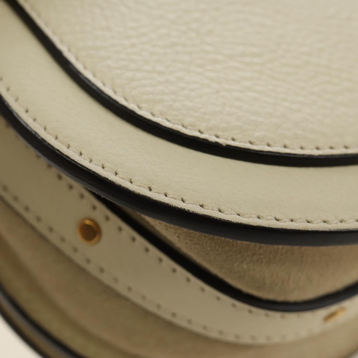 Chloe Nile Hand Bag Leather 2way Ivory Gold Auth ep14885V