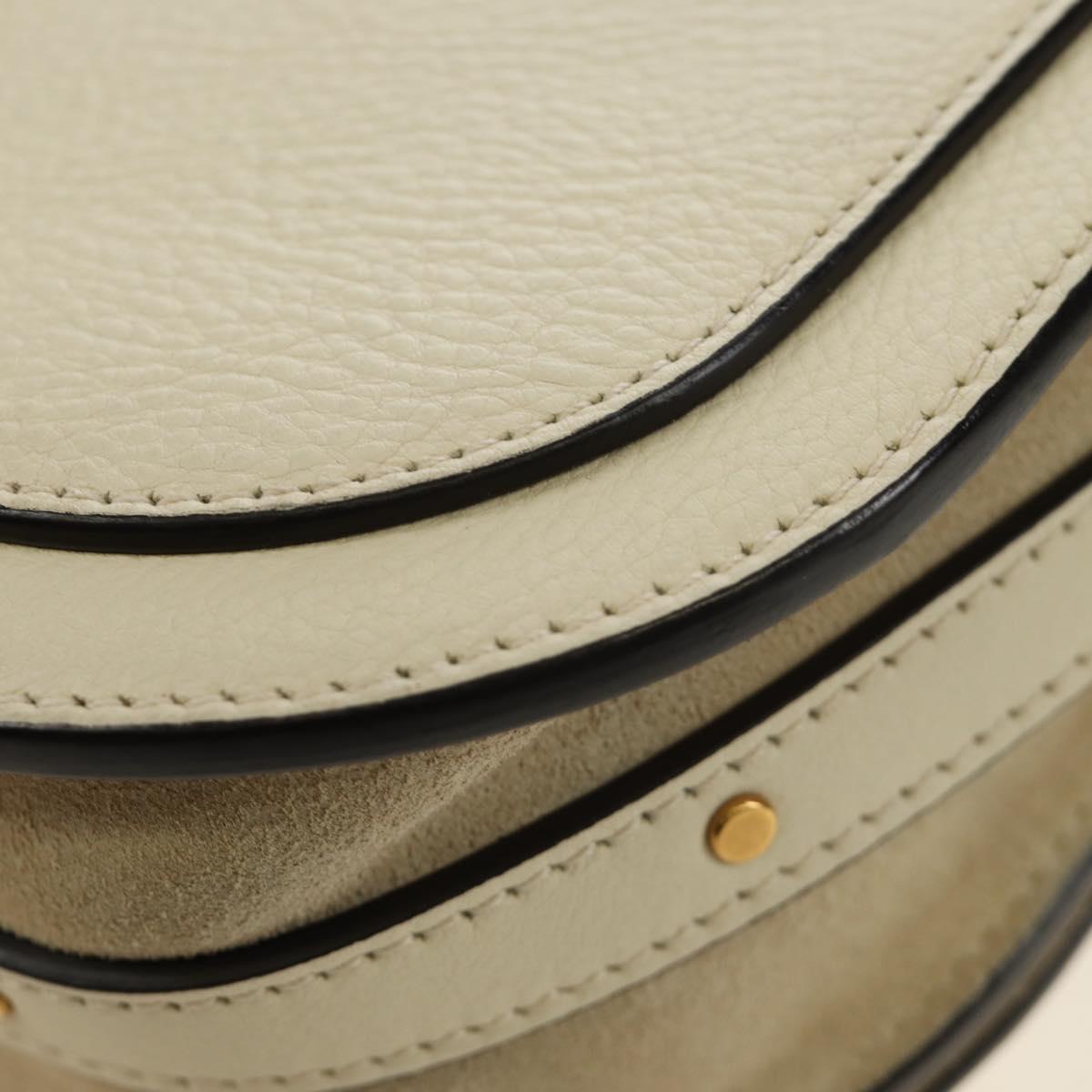 Chloe Nile Hand Bag Leather 2way Ivory Gold Auth ep14885V