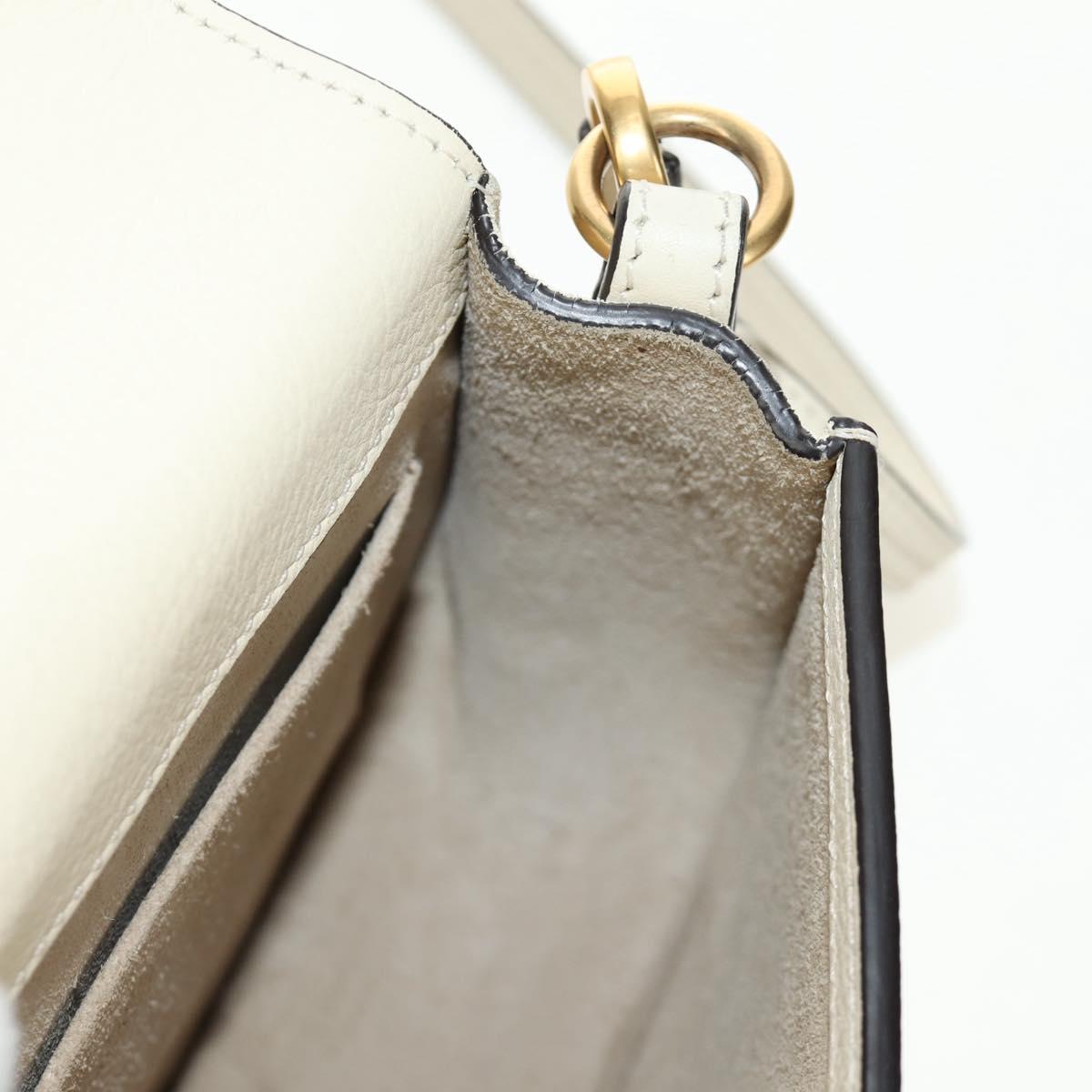 Chloe Nile Hand Bag Leather 2way Ivory Gold Auth ep14885V