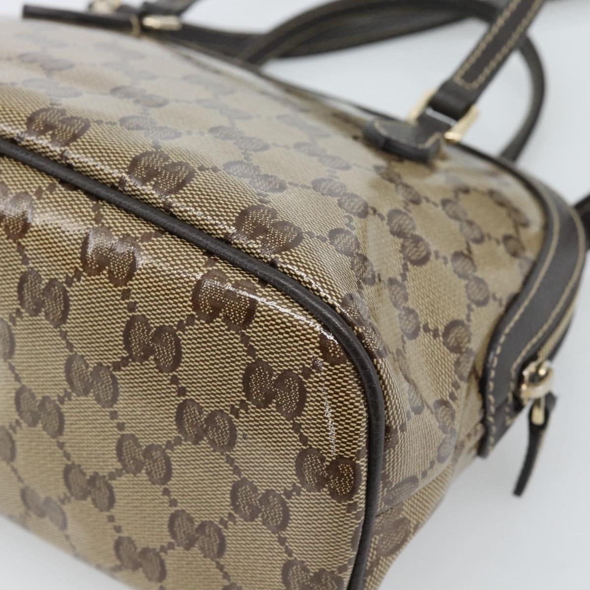 GUCCI GG Crystal Bag Coated Canvas 2way Outlet Beige Gold 341504 Auth ep14887V
