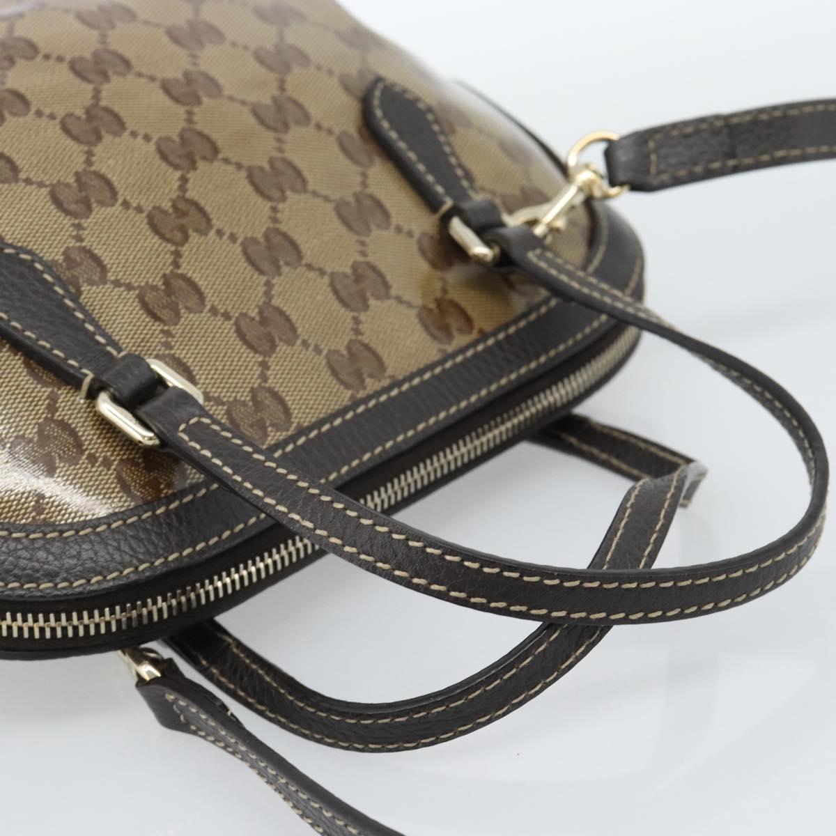 GUCCI GG Crystal Bag Coated Canvas 2way Outlet Beige Gold 341504 Auth ep14887V