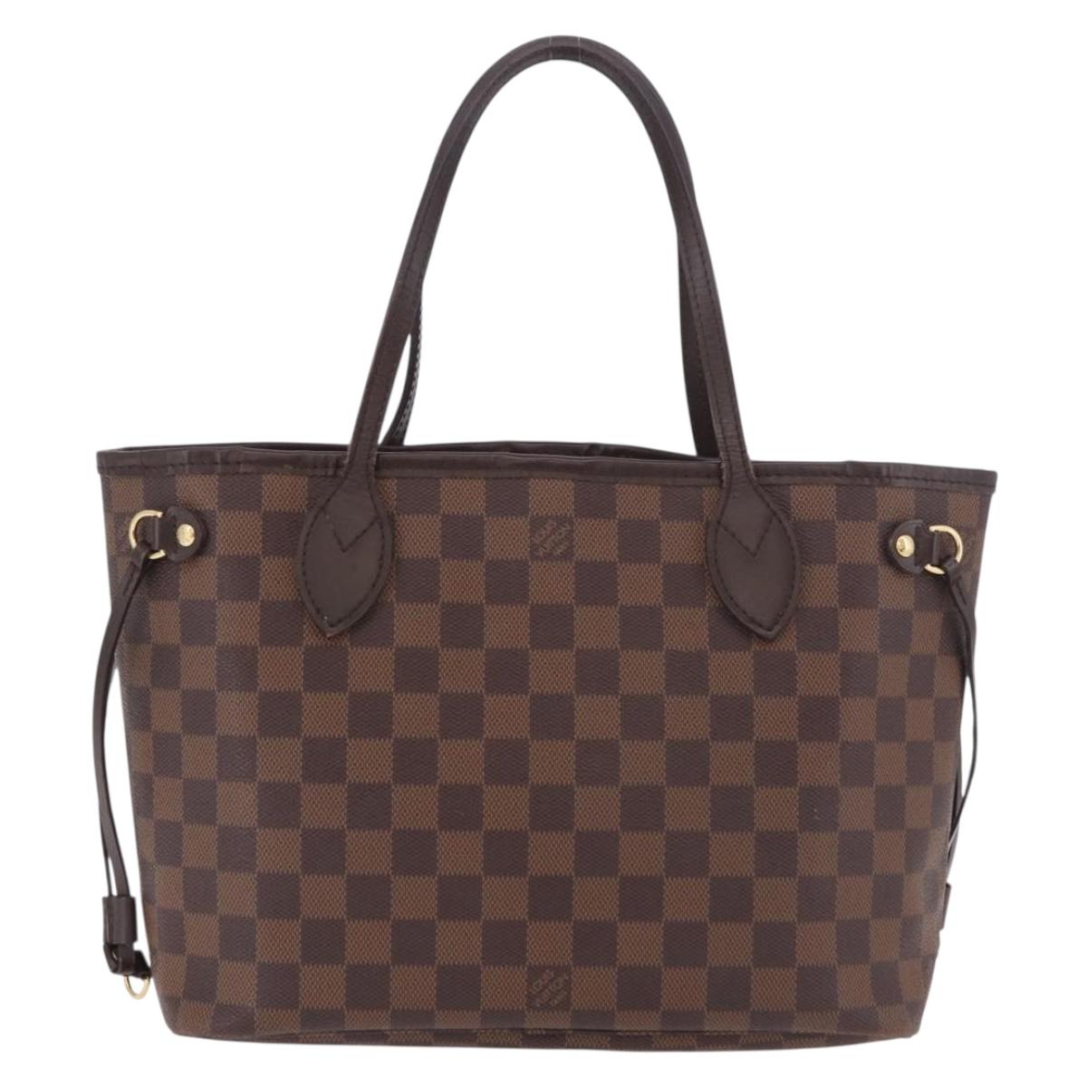 LOUIS VUITTON Damier Ebene Neverfull PM Tote Bag N51109 LV Auth ep14892A