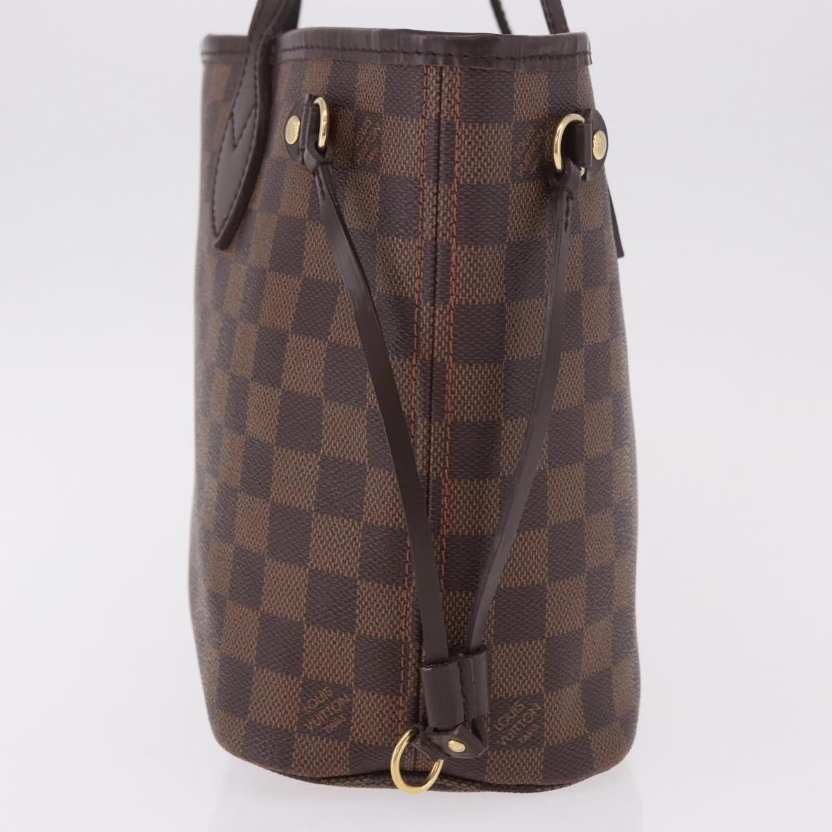 LOUIS VUITTON Damier Ebene Neverfull PM Tote Bag N51109 LV Auth ep14892A