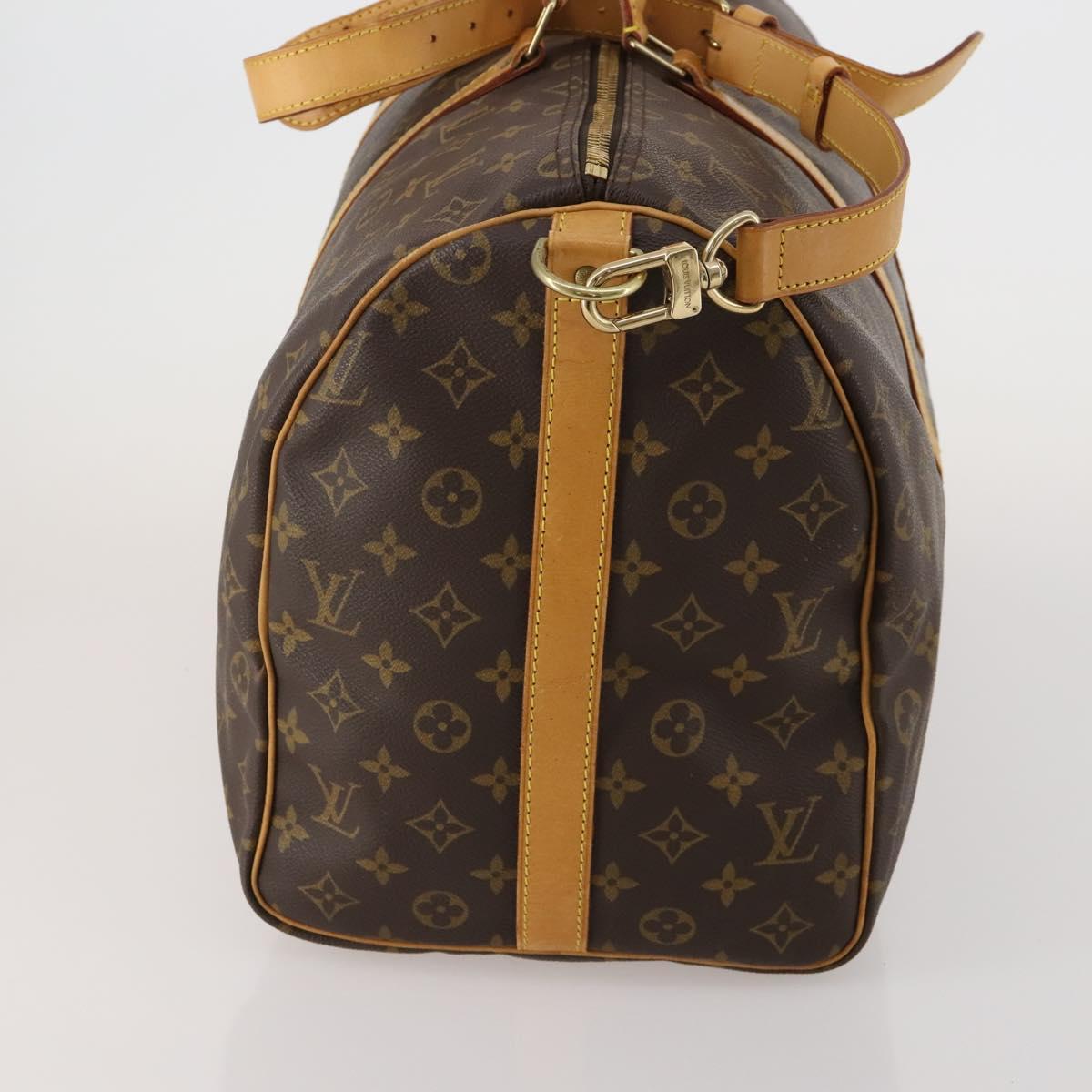 LOUIS VUITTON Monogram Keepall Bandouliere 50 Boston Bag M41416 LV Auth ep14896A