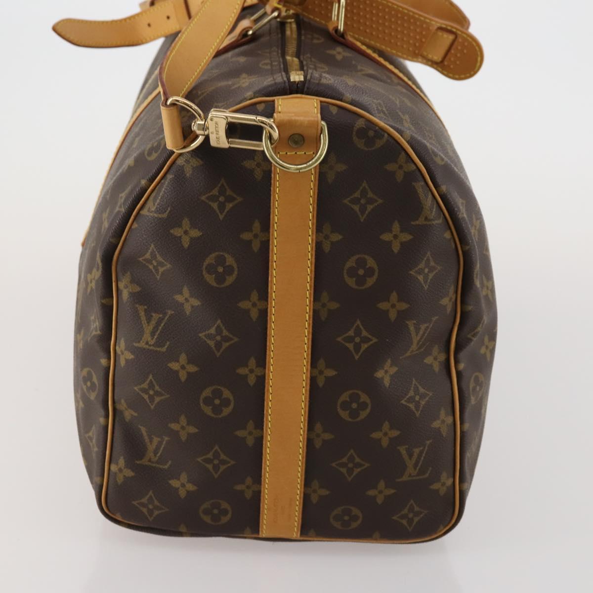LOUIS VUITTON Monogram Keepall Bandouliere 50 Boston Bag M41416 LV Auth ep14896A