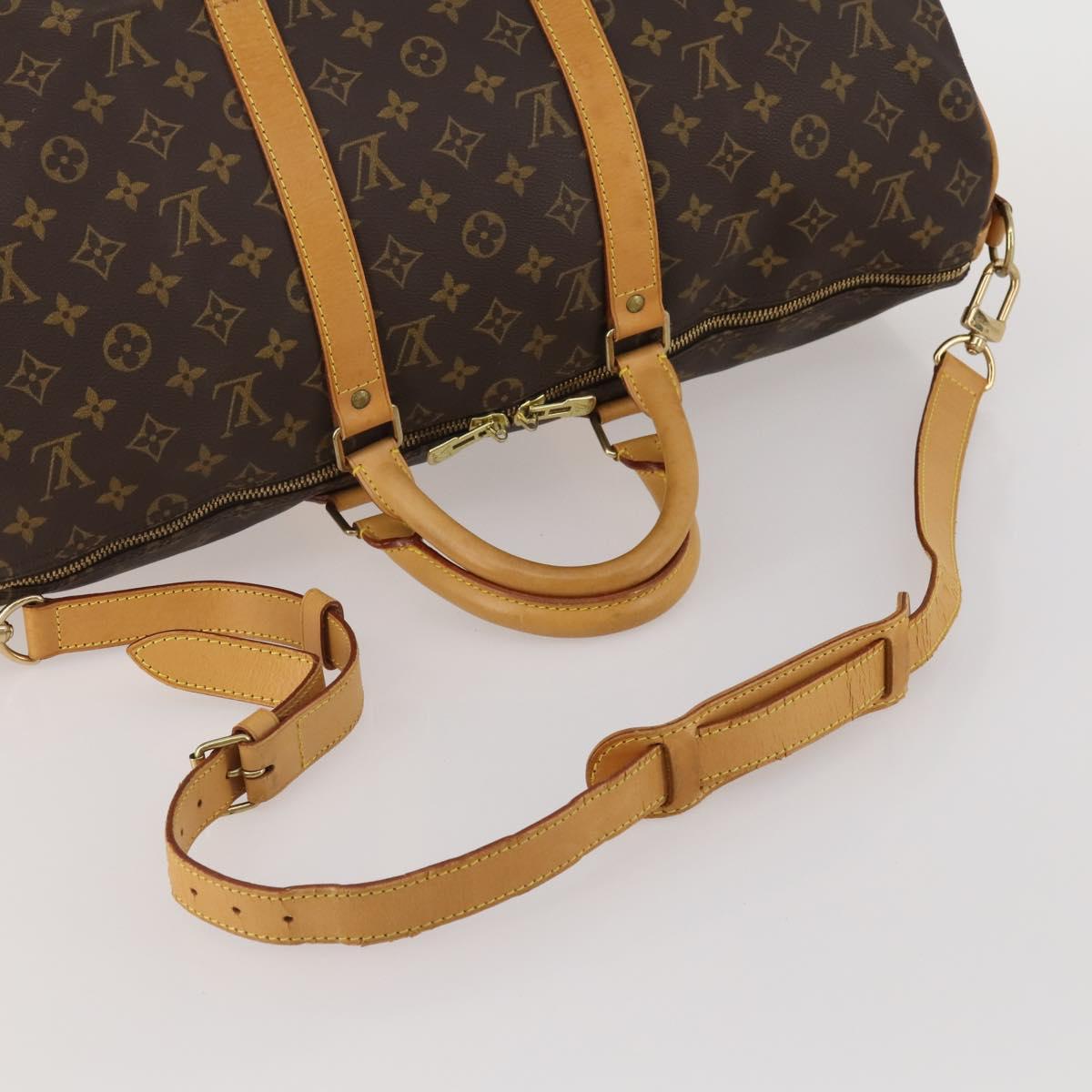 LOUIS VUITTON Monogram Keepall Bandouliere 50 Boston Bag M41416 LV Auth ep14896A