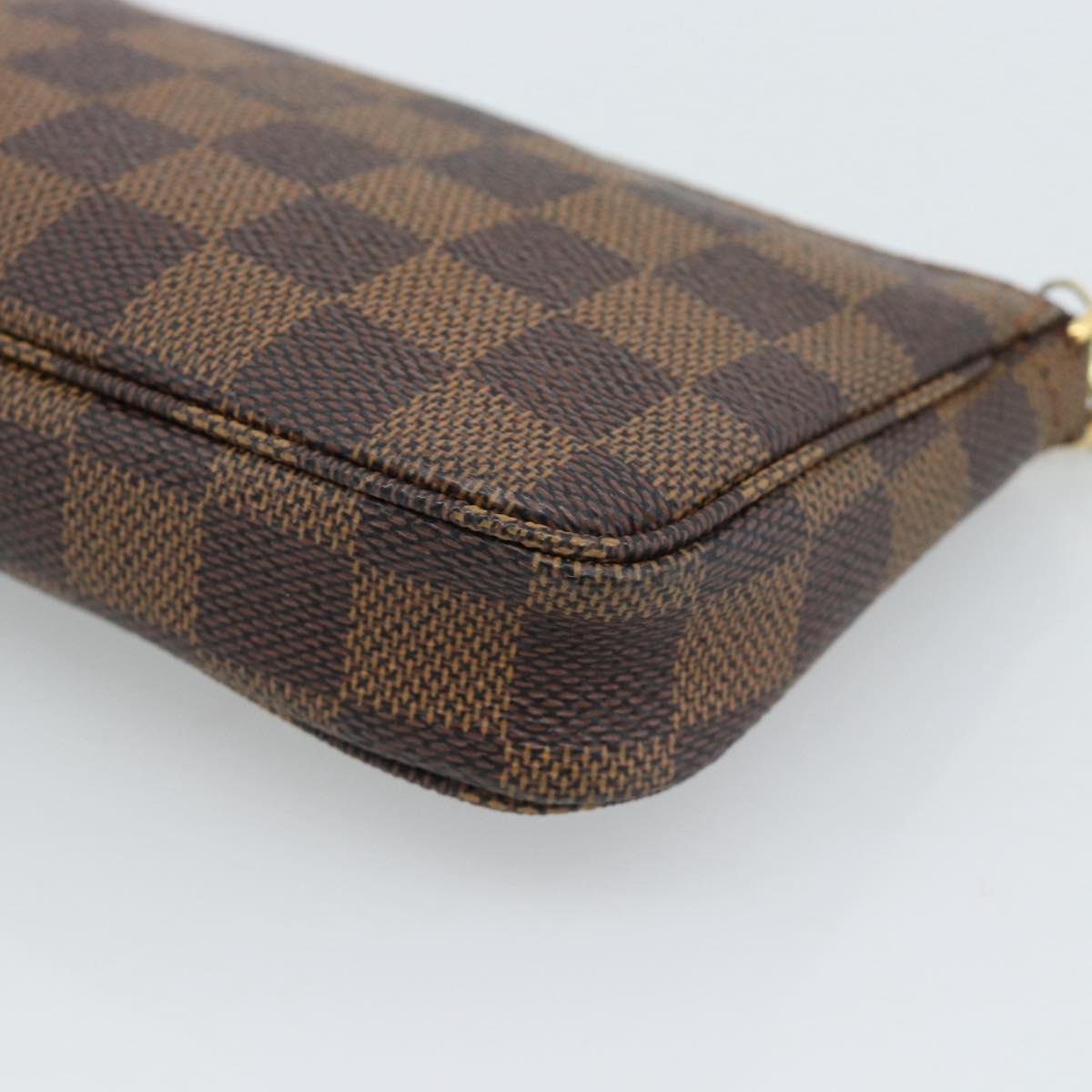LOUIS VUITTON Damier Ebene Mini Pochette Accessoires Pouch N58009 Auth ep14905V