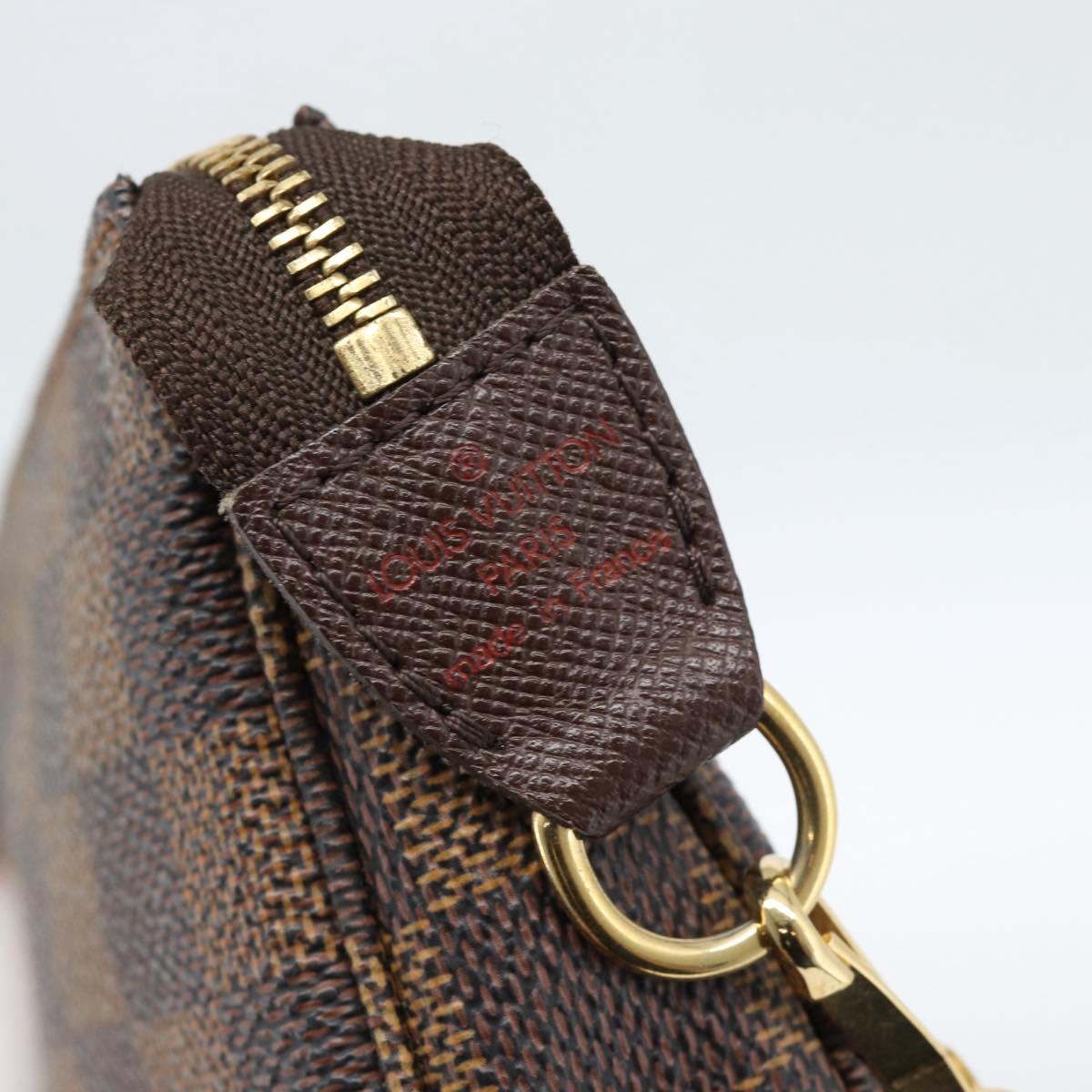 LOUIS VUITTON Damier Ebene Mini Pochette Accessoires Pouch N58009 Auth ep14905V