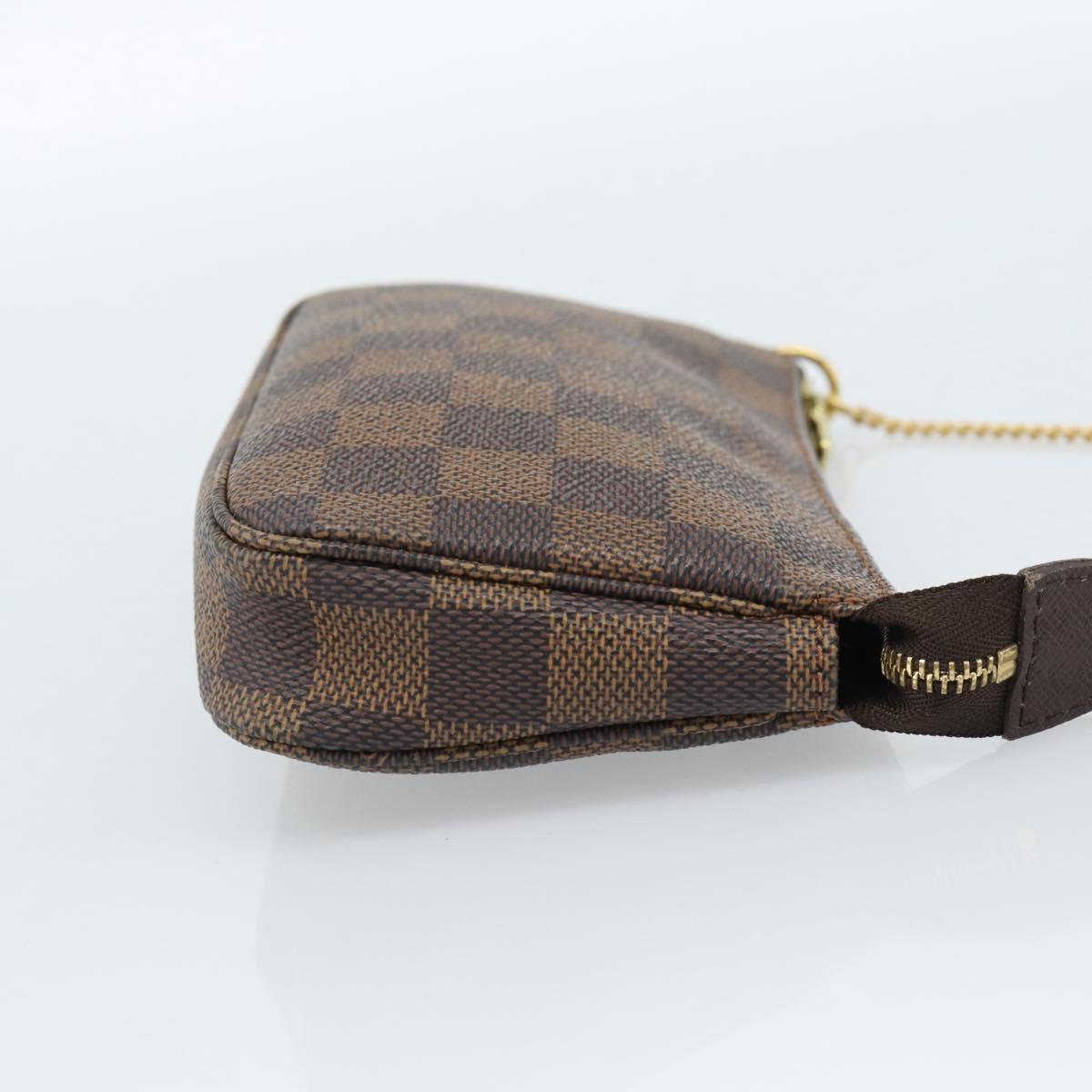 LOUIS VUITTON Damier Ebene Mini Pochette Accessoires Pouch N58009 Auth ep14905V