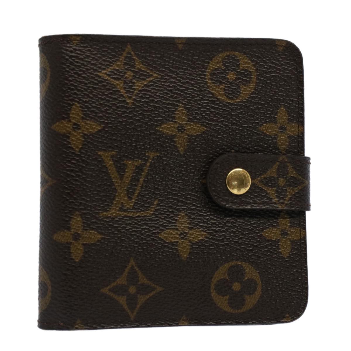 LOUIS VUITTON Monogram Compact Zip Wallet M61667 LV Auth ep1491