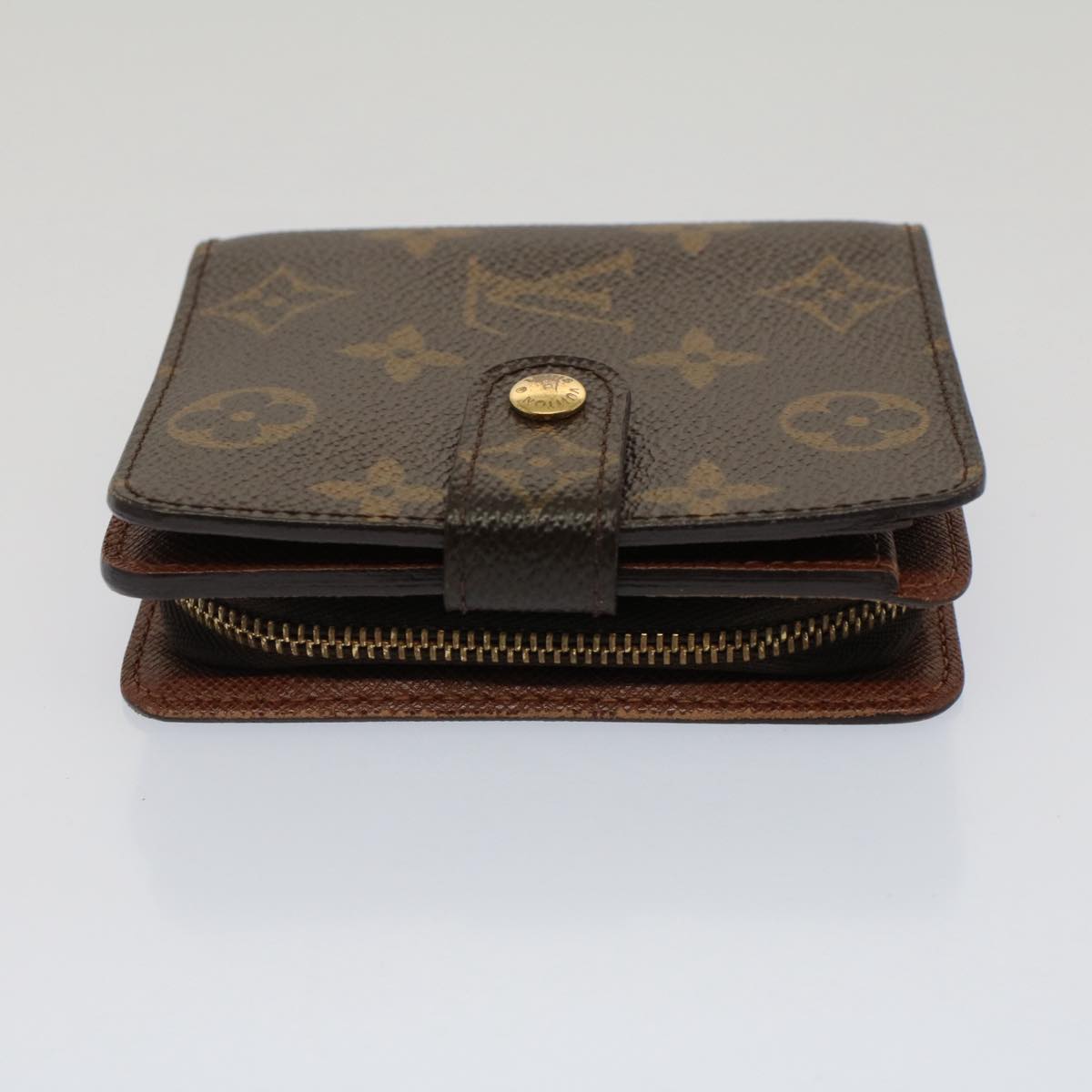 LOUIS VUITTON Monogram Compact Zip Wallet M61667 LV Auth ep1491