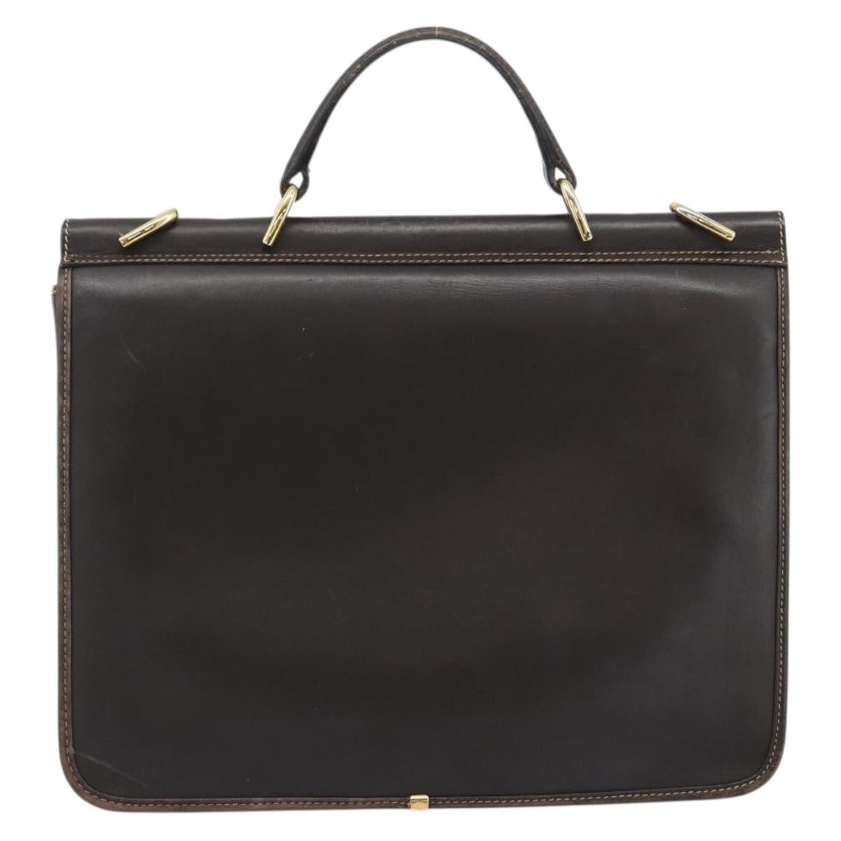 GUCCI Hand Bag Suede Brown Gold Auth ep14913