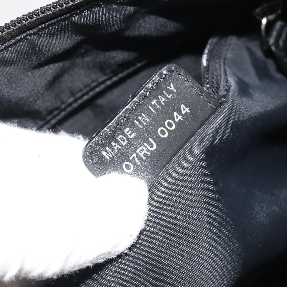 Christian Dior Trotter Canvas Shoulder Bag Navy Silver Auth ep14914A