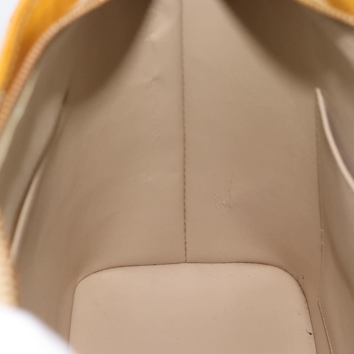 LOUIS VUITTON Monogram Vernis Houston Hand Bag Beige M91004 LV Auth ep14915