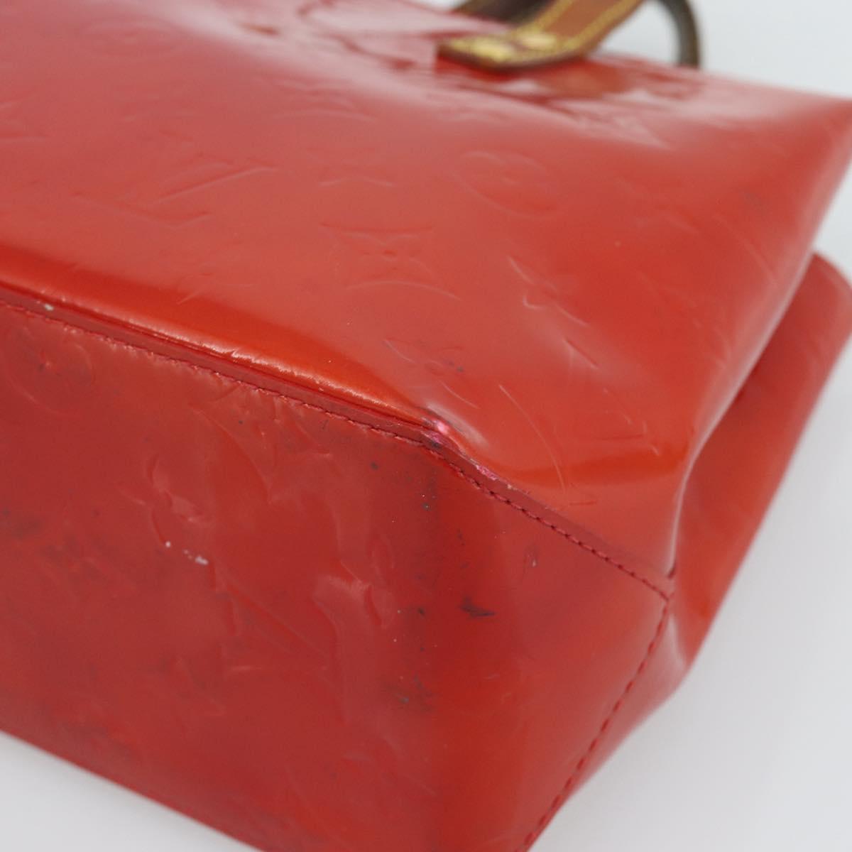 LOUIS VUITTON Monogram Vernis Reade PM Hand Bag Red Rouge M91088 LV Auth ep14916
