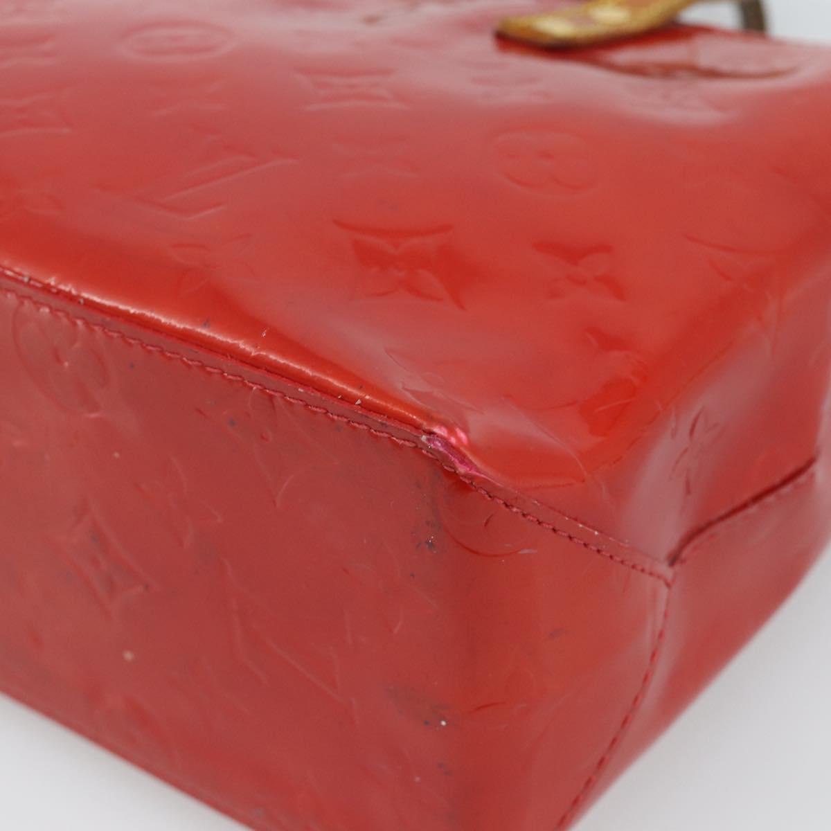 LOUIS VUITTON Monogram Vernis Reade PM Hand Bag Red Rouge M91088 LV Auth ep14916