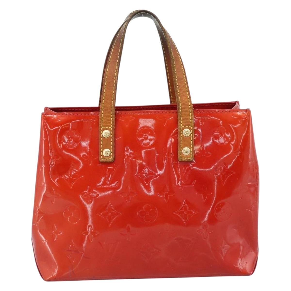 LOUIS VUITTON Monogram Vernis Reade PM Hand Bag Red Rouge M91088 LV Auth ep14916